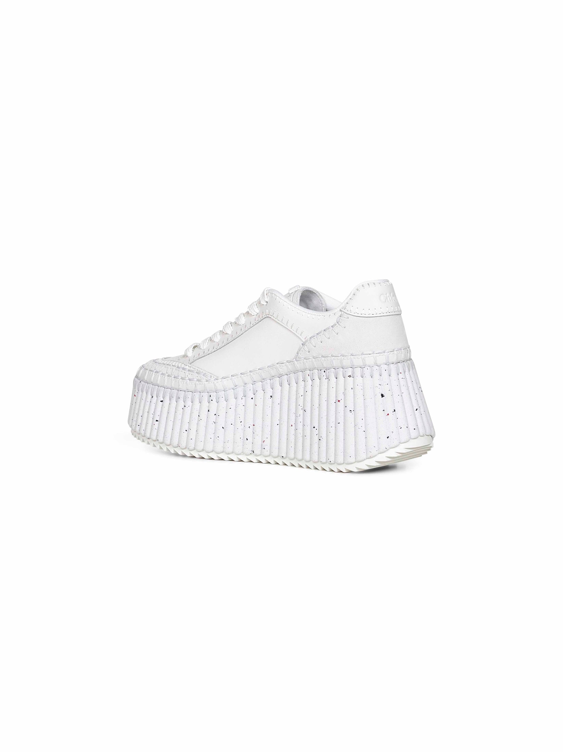 Chloé Women White Nama Wedge Sneakers CHLOE
