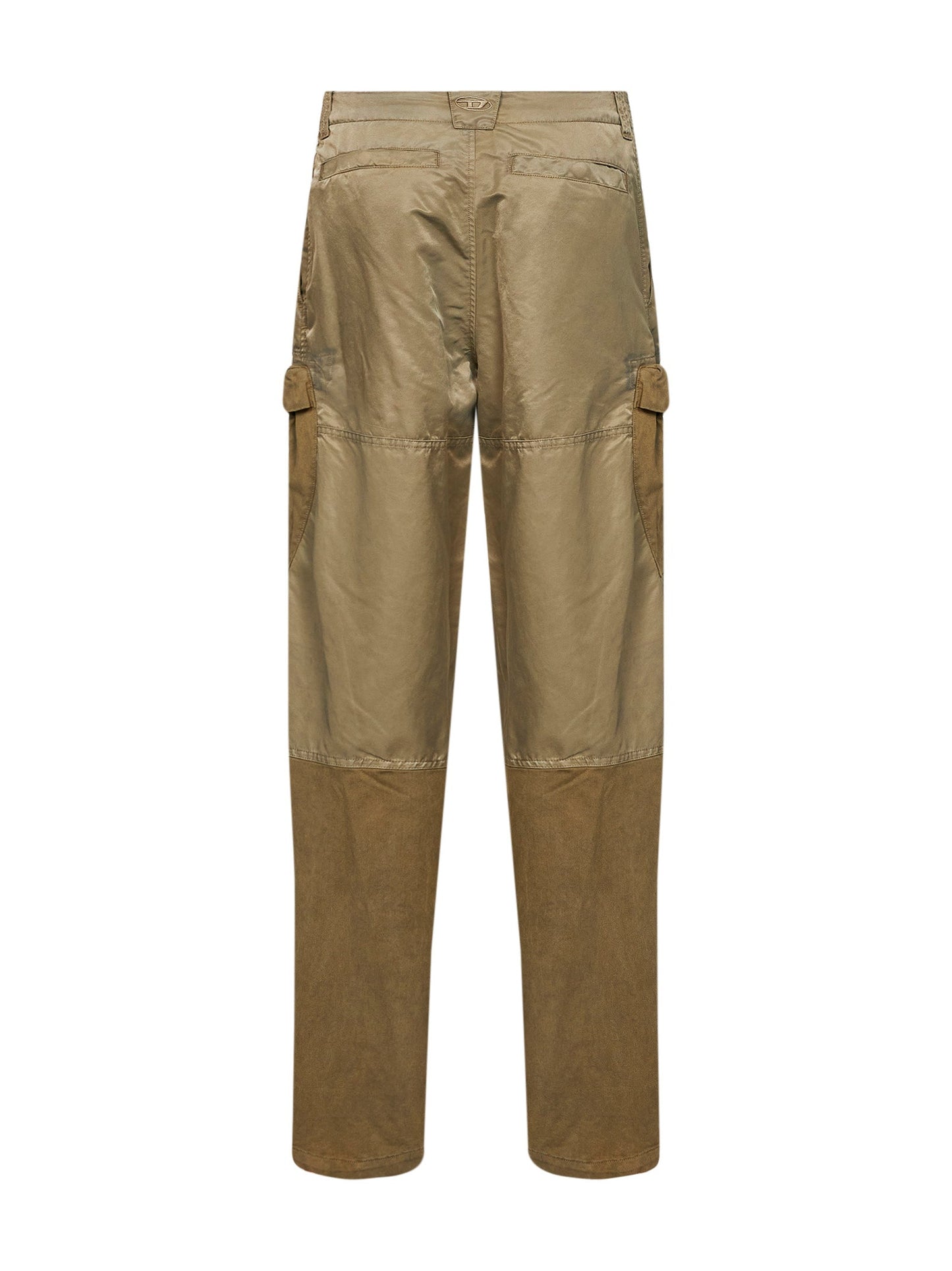 Diesel Women Khaki Stretch Cotton And Nylon P-Parker Cargo Trousers DIESEL