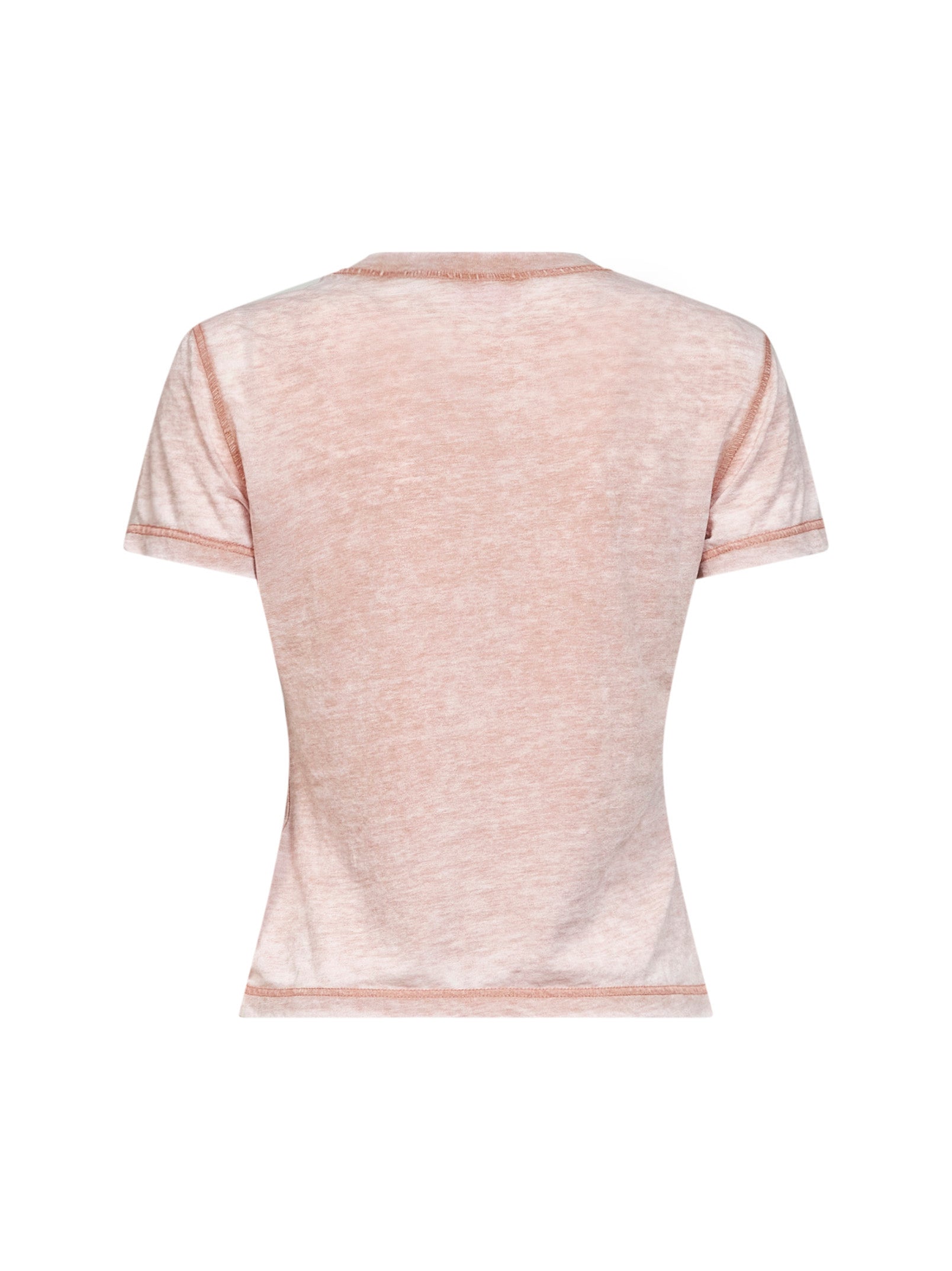 Diesel Women Pink Rhinestone-Embellished Jersey T-Ila-Aa1 T-Shirt DIESEL