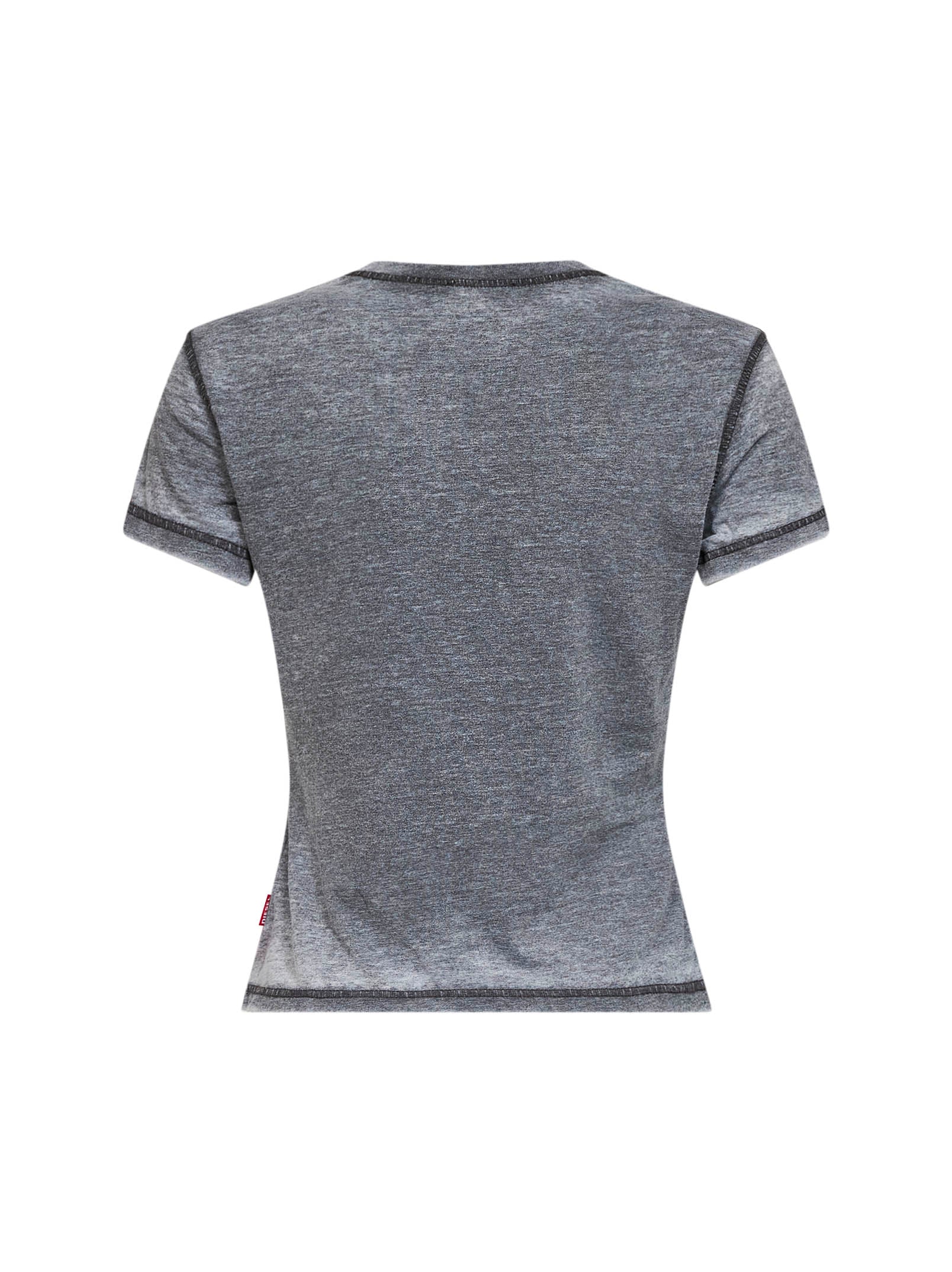 Diesel Women Black Rhinestone-Embellished Jersey T-Ila-Aa1 T-Shirt DIESEL