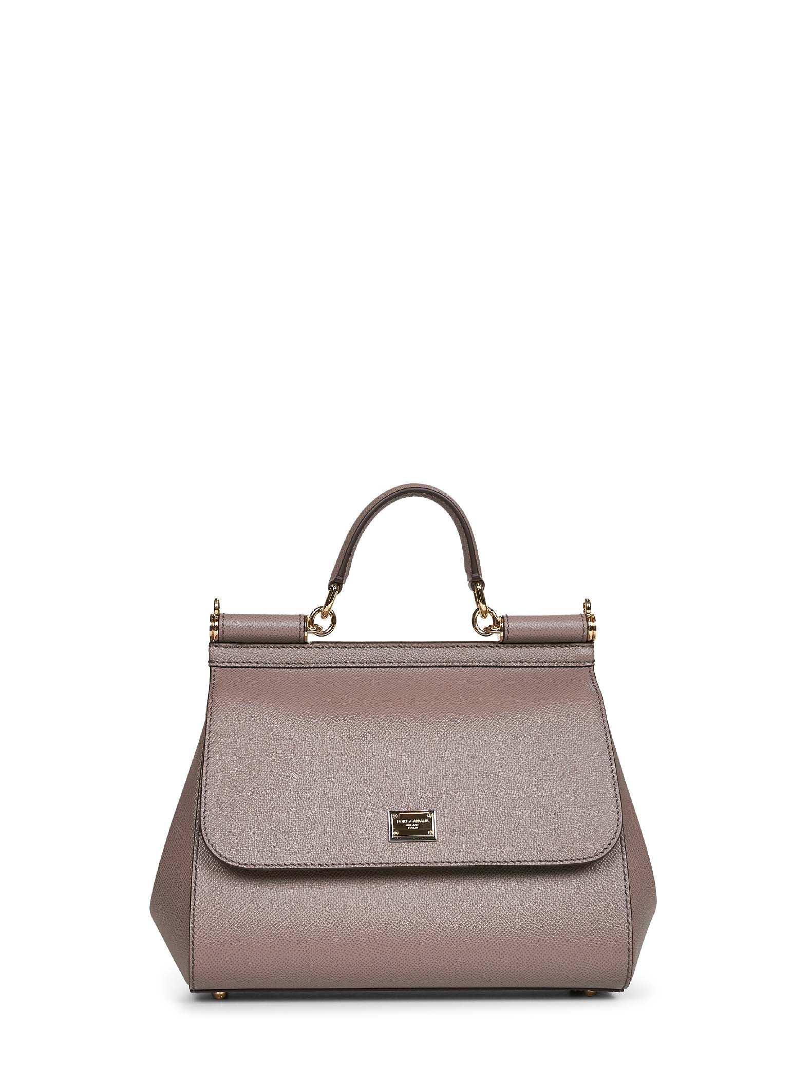 Dolce & Gabbana Women Taupe Large Sicily Handbag DOLCE & GABBANA