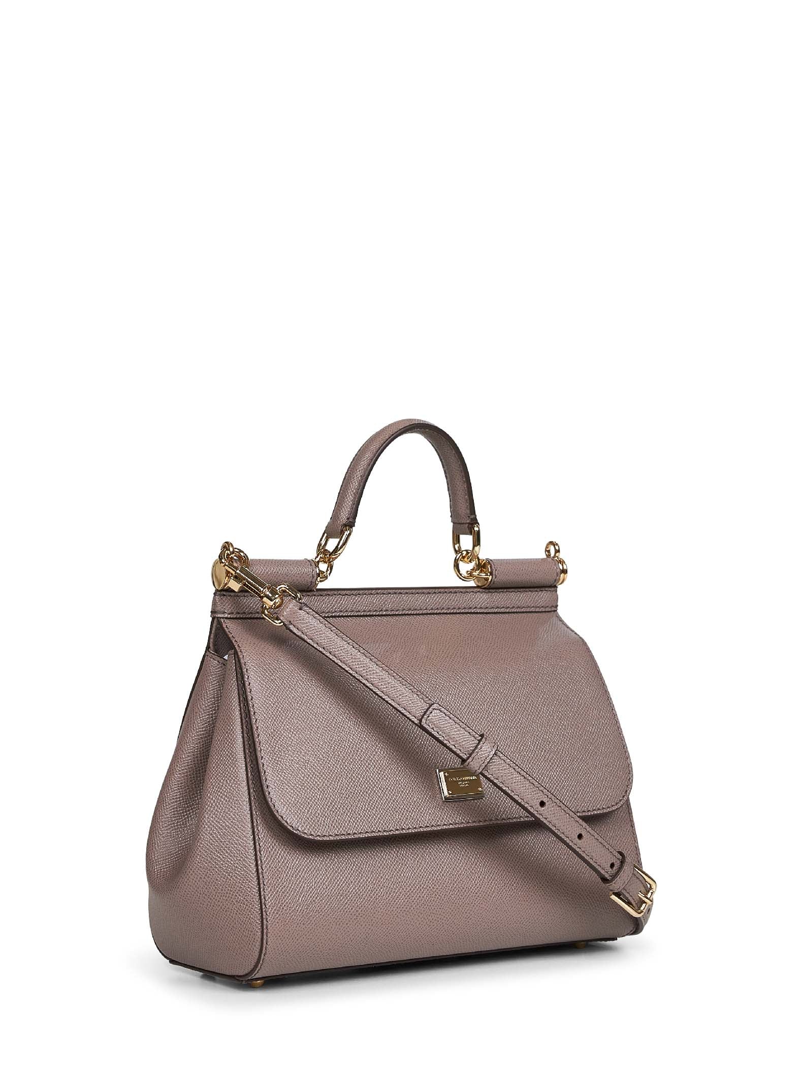 Dolce & Gabbana Women Taupe Large Sicily Handbag DOLCE & GABBANA