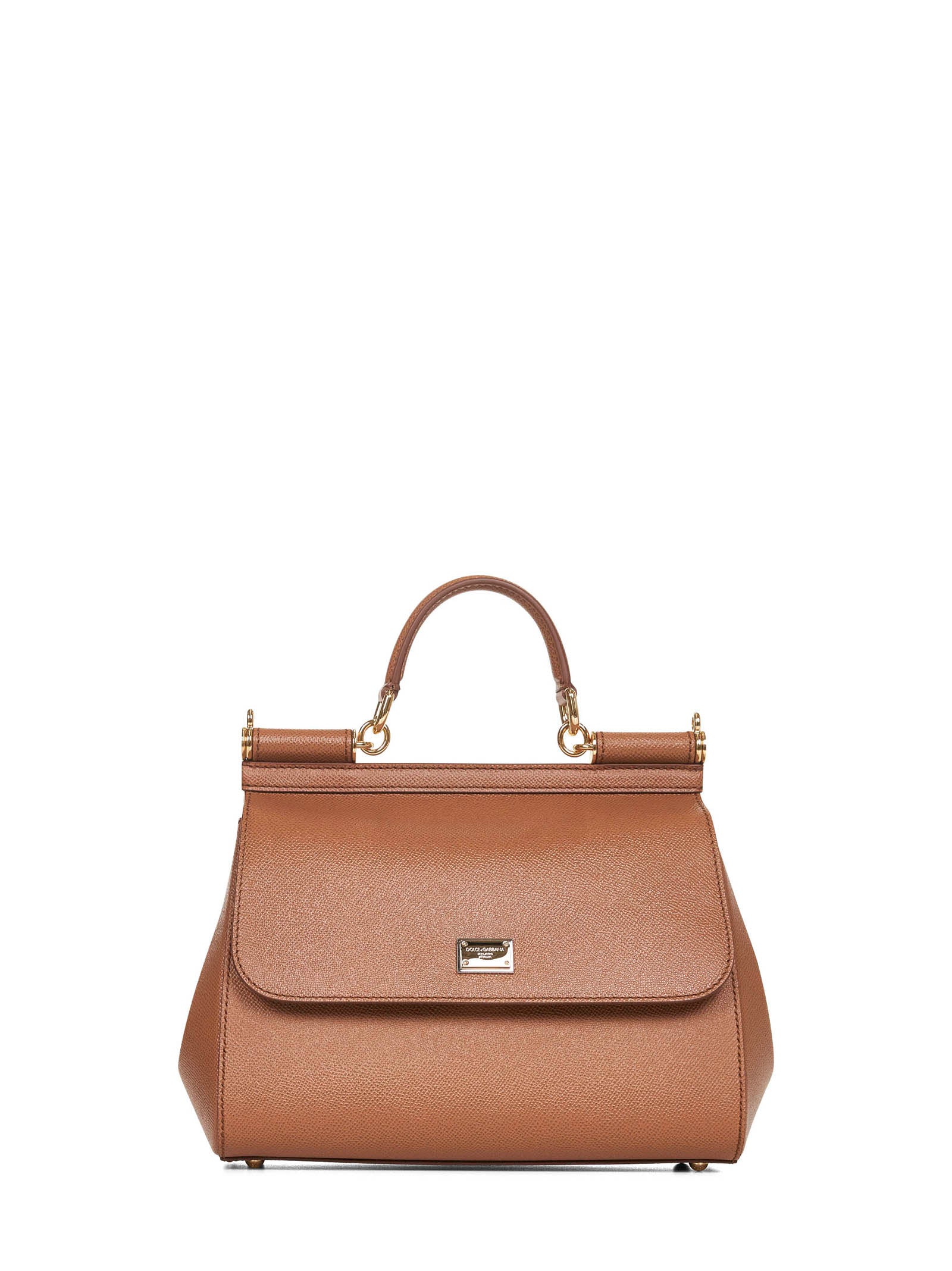 Dolce & Gabbana Women Camel Large Sicily Handbag DOLCE & GABBANA