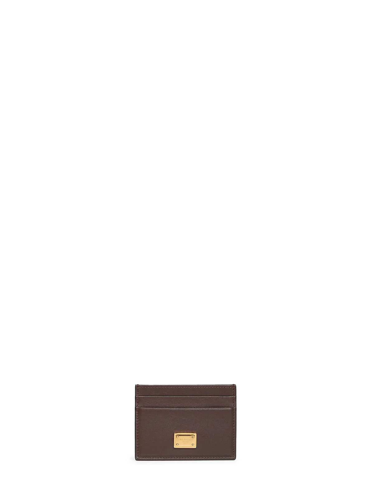 Dolce & Gabbana Women Dark Brown Plongé Calfskin Leather Card Holder DOLCE & GABBANA