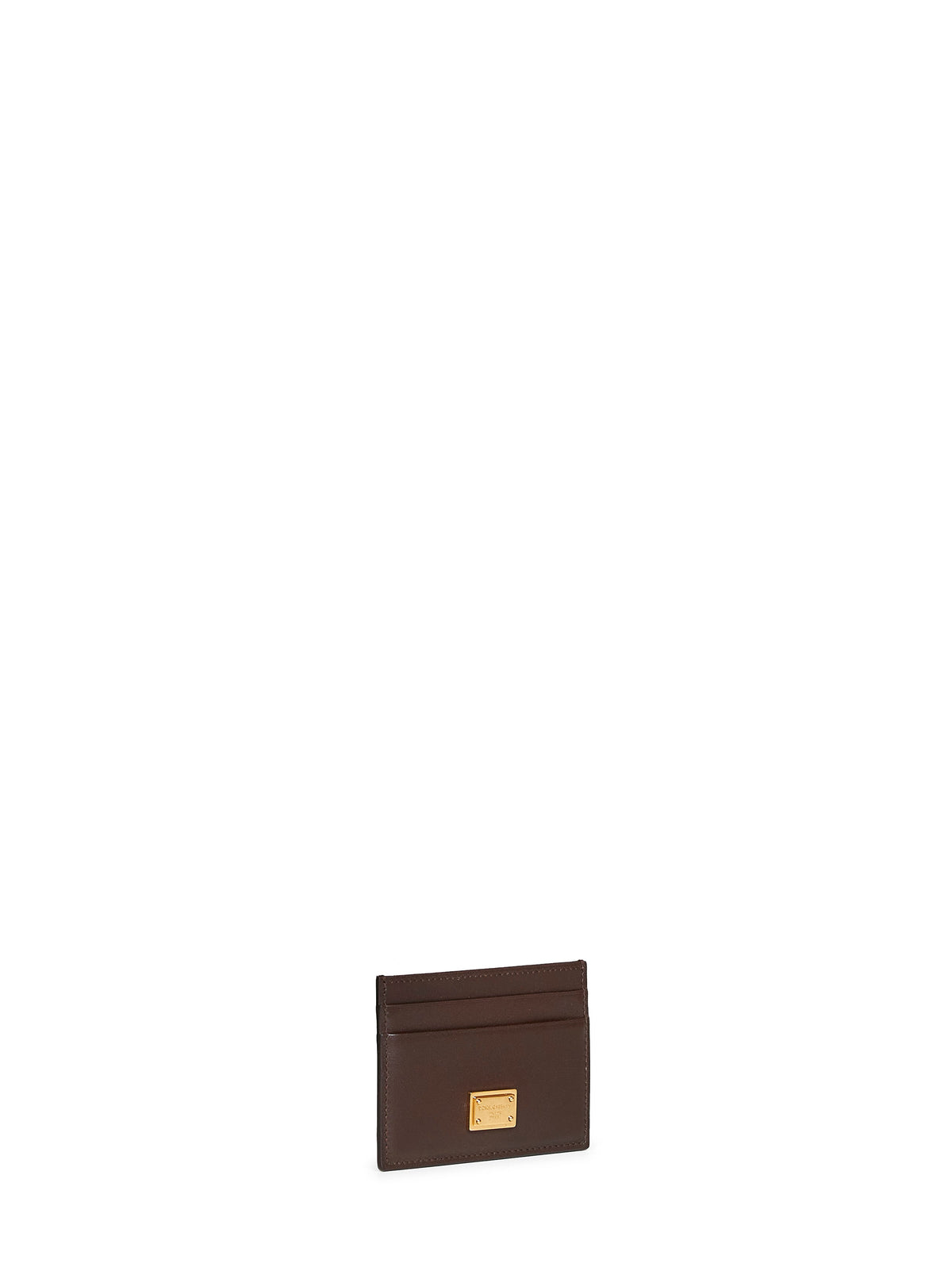 Dolce & Gabbana Women Dark Brown Plongé Calfskin Leather Card Holder DOLCE & GABBANA