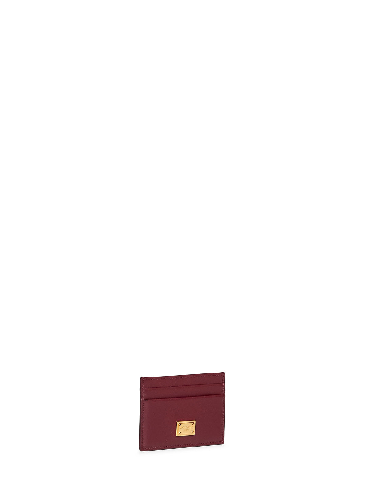 Dolce & Gabbana Women Burgundy Plongé Calfskin Leather Card Holder DOLCE & GABBANA