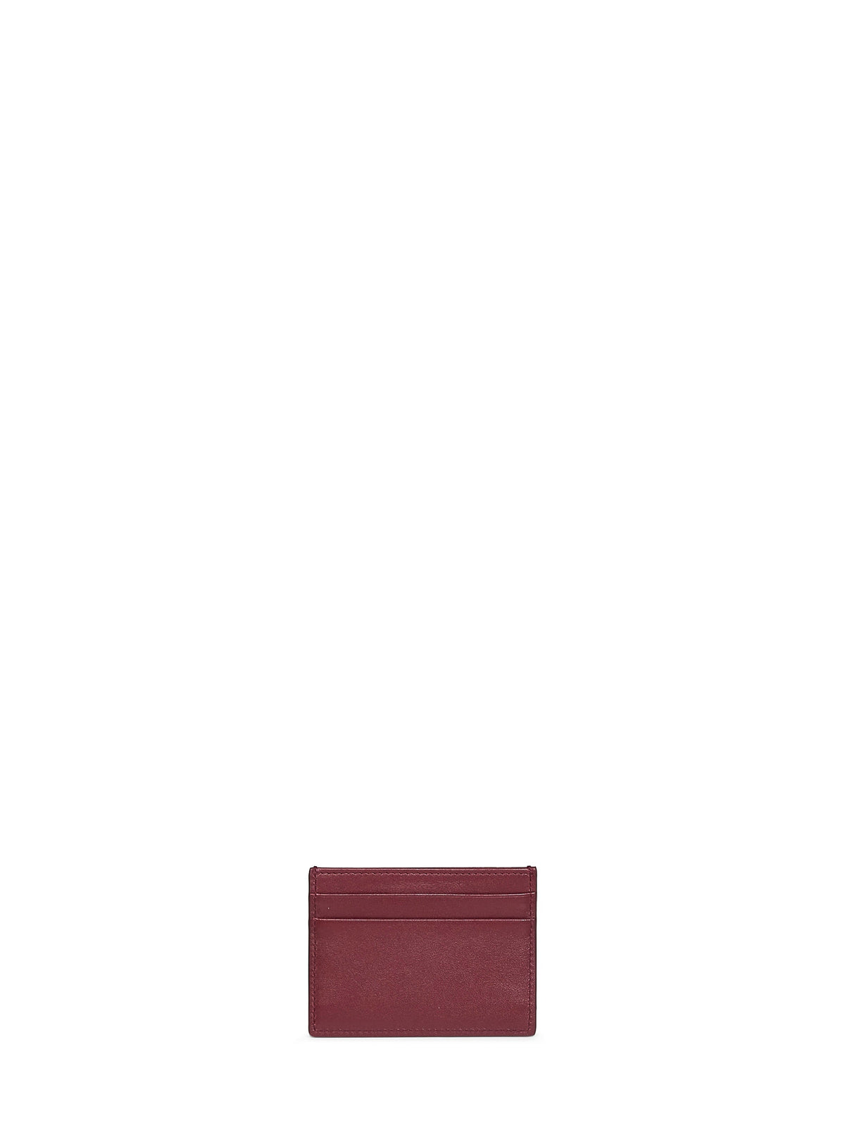 Dolce & Gabbana Women Burgundy Plongé Calfskin Leather Card Holder DOLCE & GABBANA
