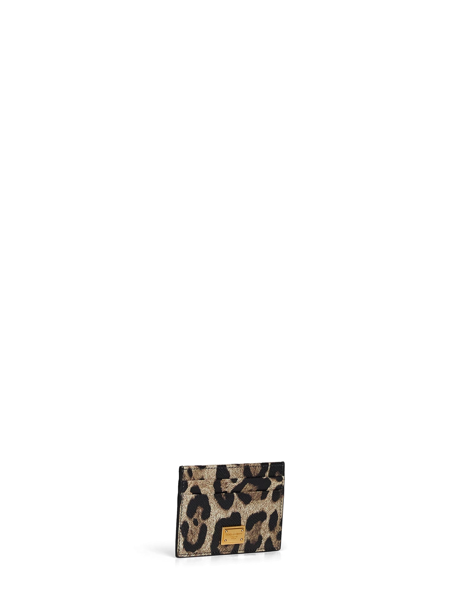 Dolce & Gabbana Women Leo-Print Dauphine Card Holder With Logo Tag DOLCE & GABBANA