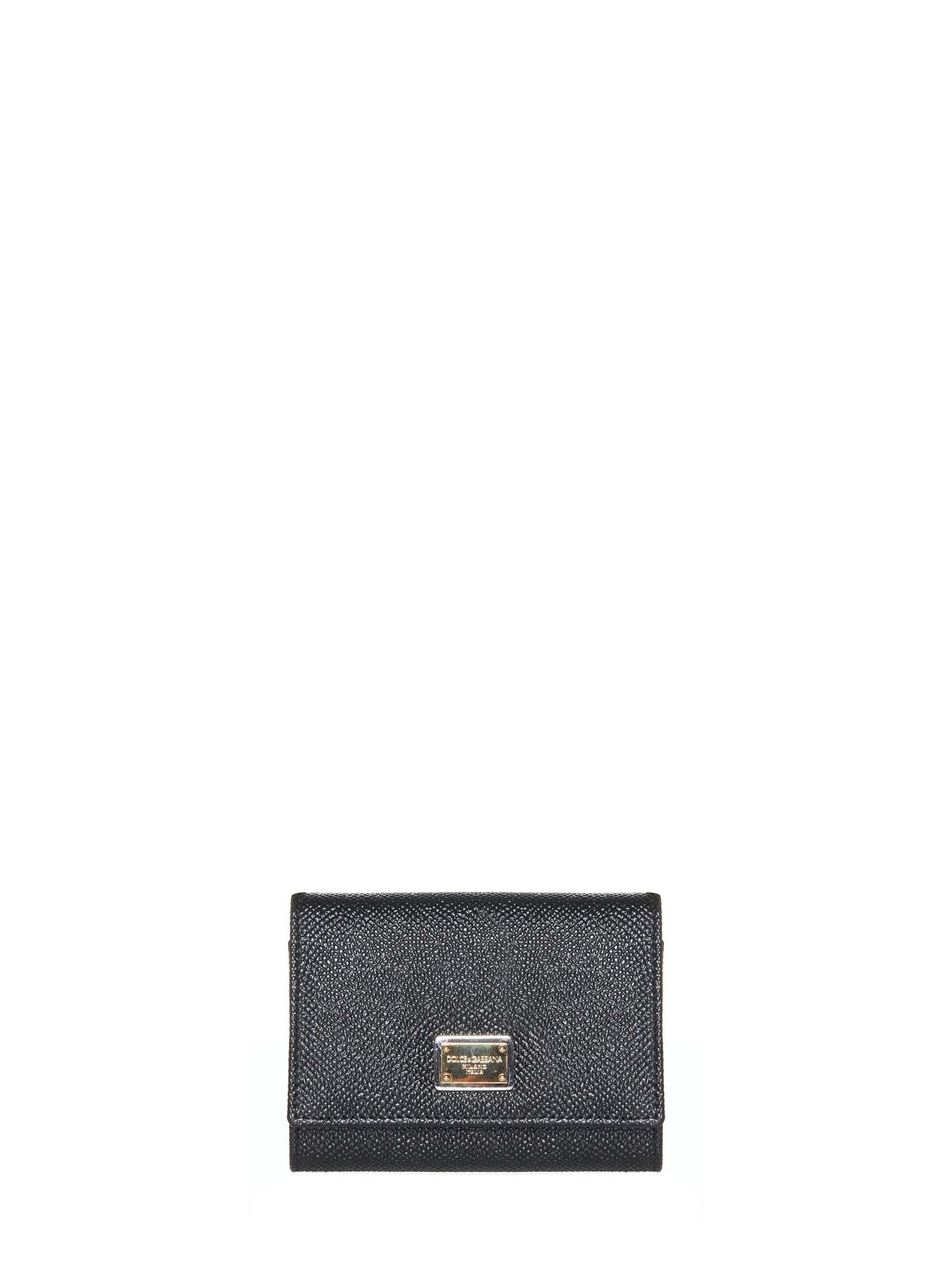Dolce & Gabbana Women Black Dauphine Leather Wallet DOLCE & GABBANA