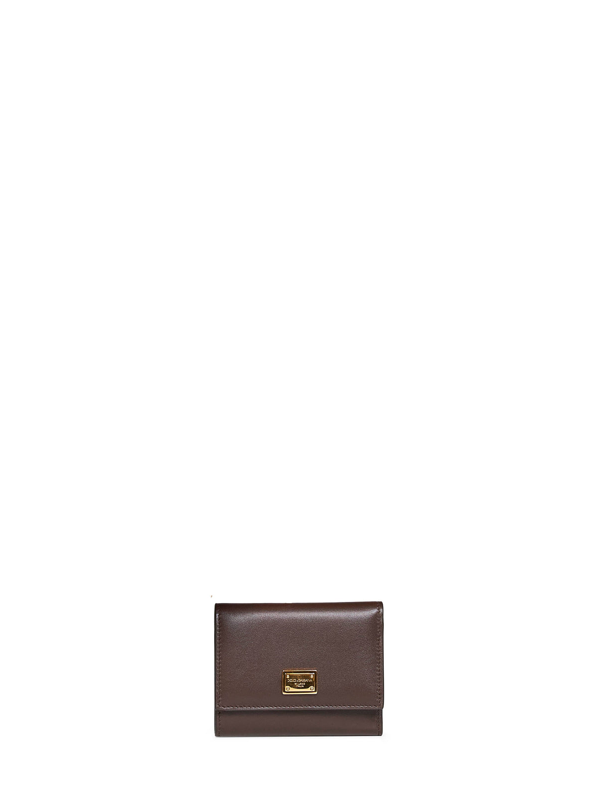 Dolce & Gabbana Women Dark Brown Plongé Calfskin Leather Wallet DOLCE & GABBANA