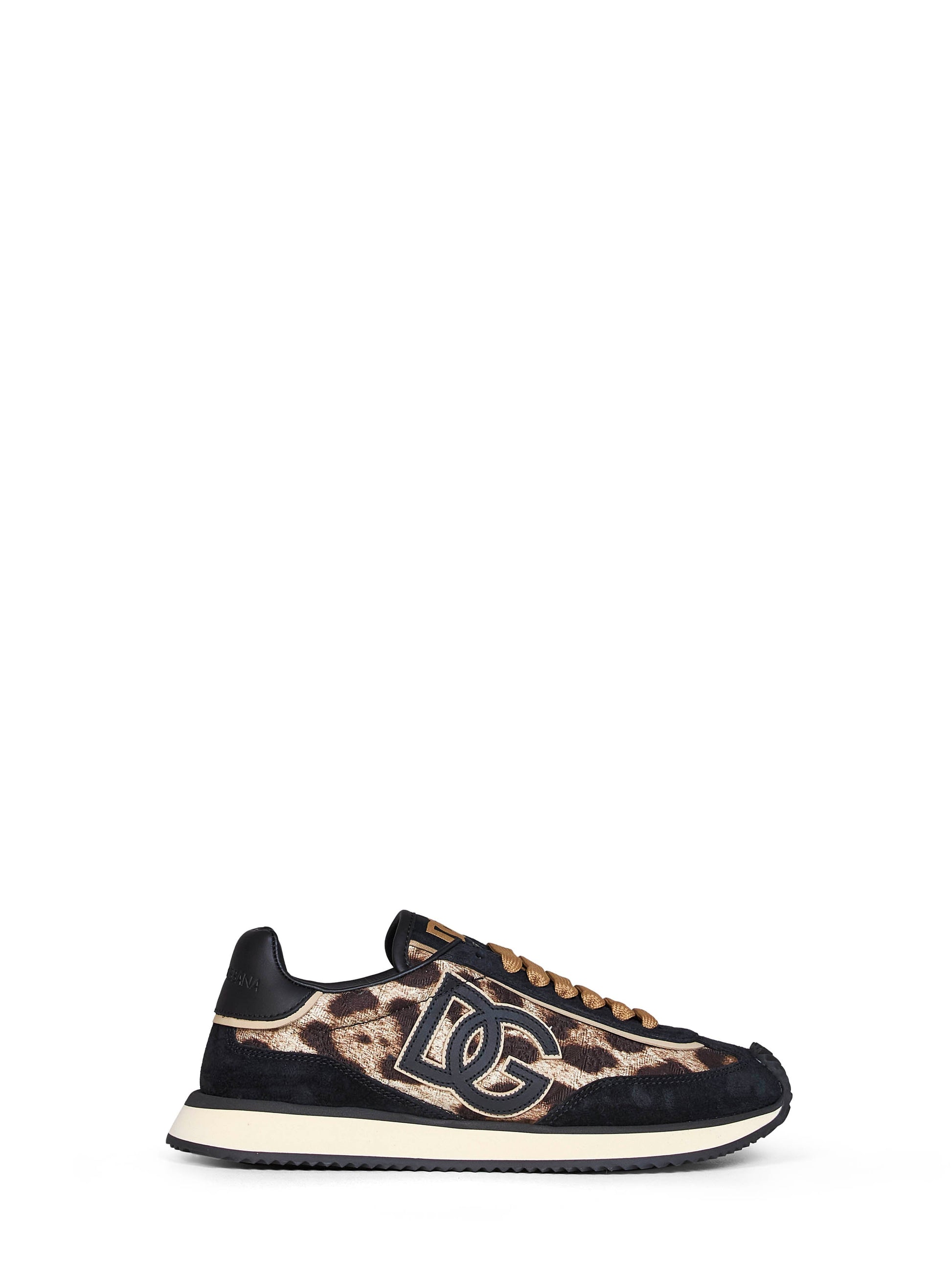 Dolce & Gabbana Women Leo-Print Fabric Dg Cushion Sneakers DOLCE & GABBANA