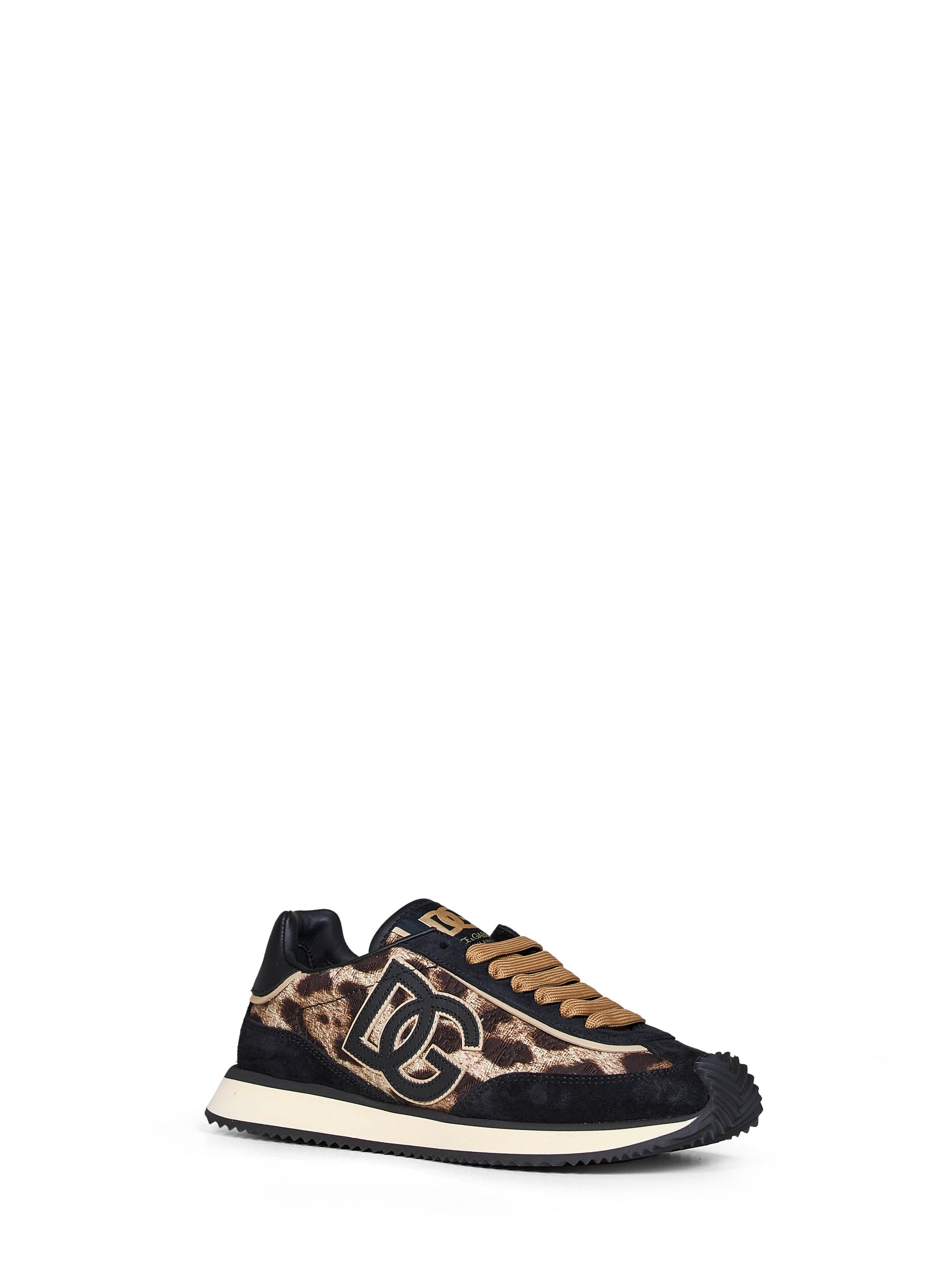 Dolce & Gabbana Women Leo-Print Fabric Dg Cushion Sneakers DOLCE & GABBANA