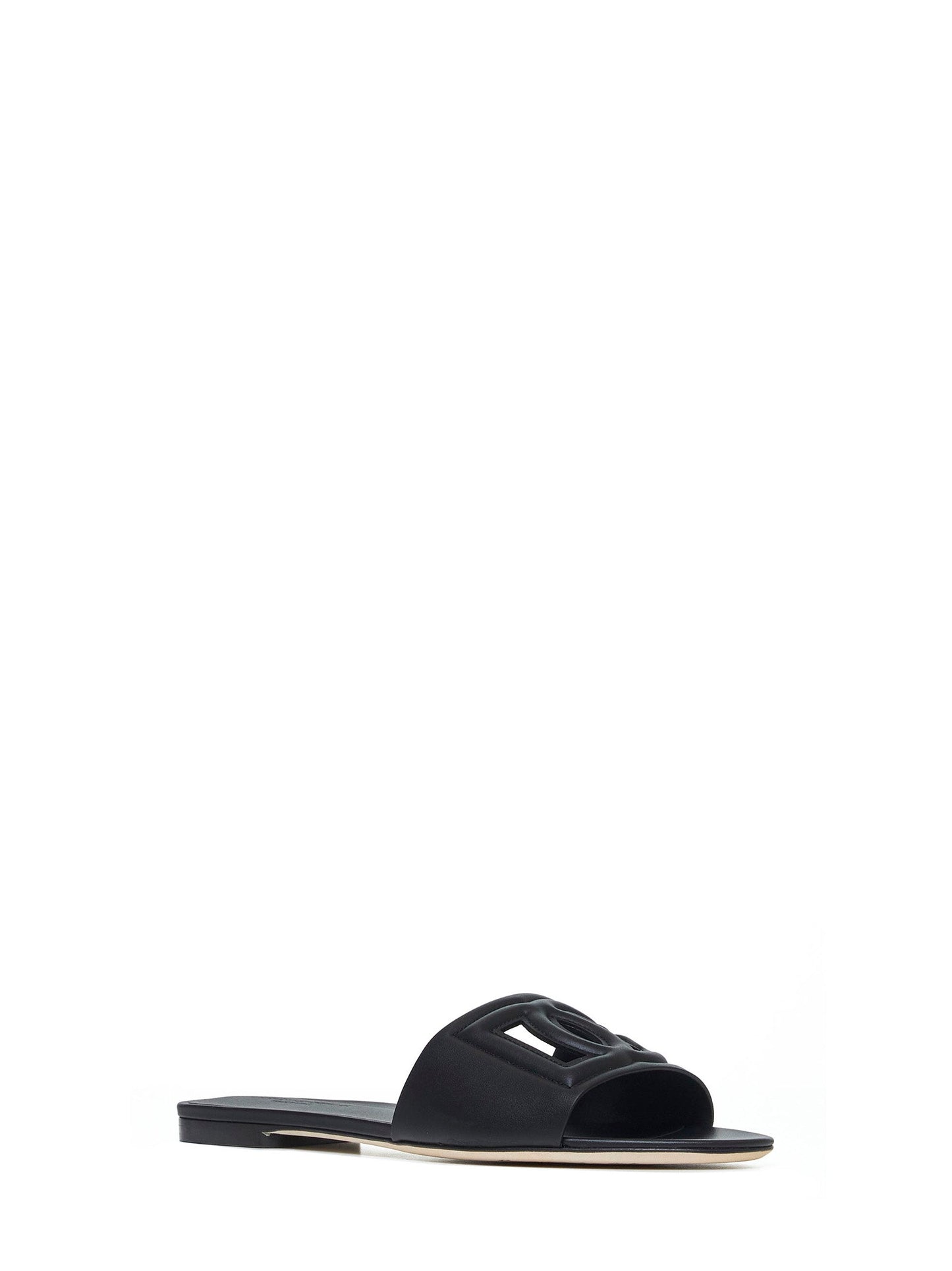 Dolce & Gabbana Women Calfskin Slides With Dg Millennials Logo DOLCE & GABBANA