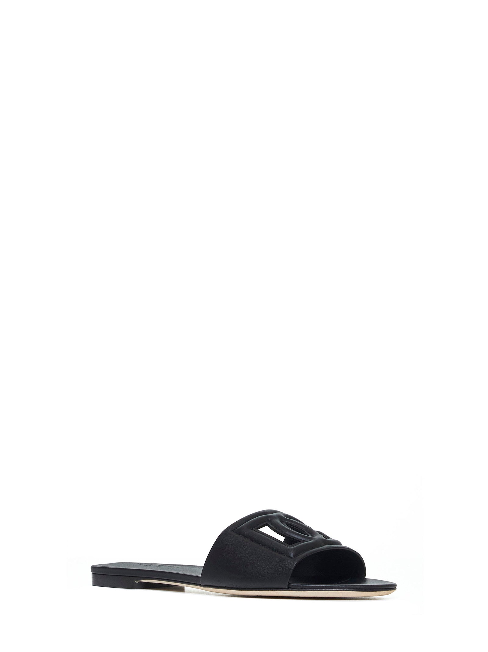 Dolce & Gabbana Women Calfskin Slides With Dg Millennials Logo DOLCE & GABBANA