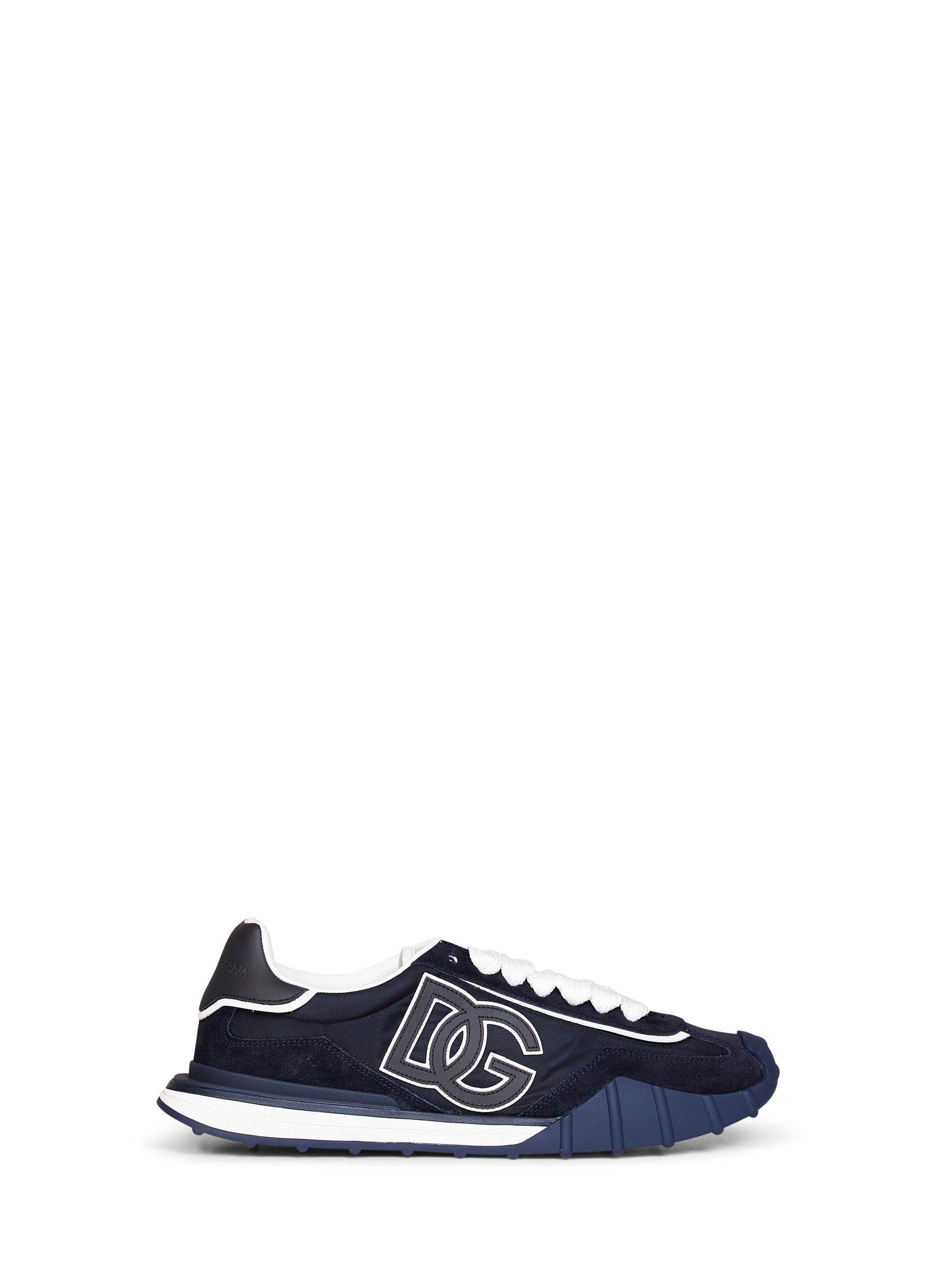 Dolce & Gabbana Men Blue Nylon And Suede Dg Athletic Sneakers DOLCE & GABBANA