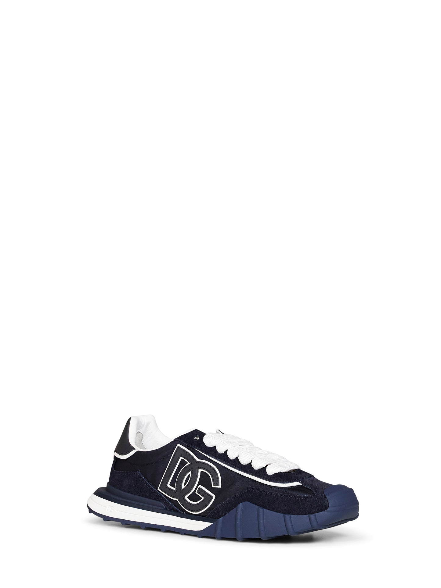 Dolce & Gabbana Men Blue Nylon And Suede Dg Athletic Sneakers DOLCE & GABBANA