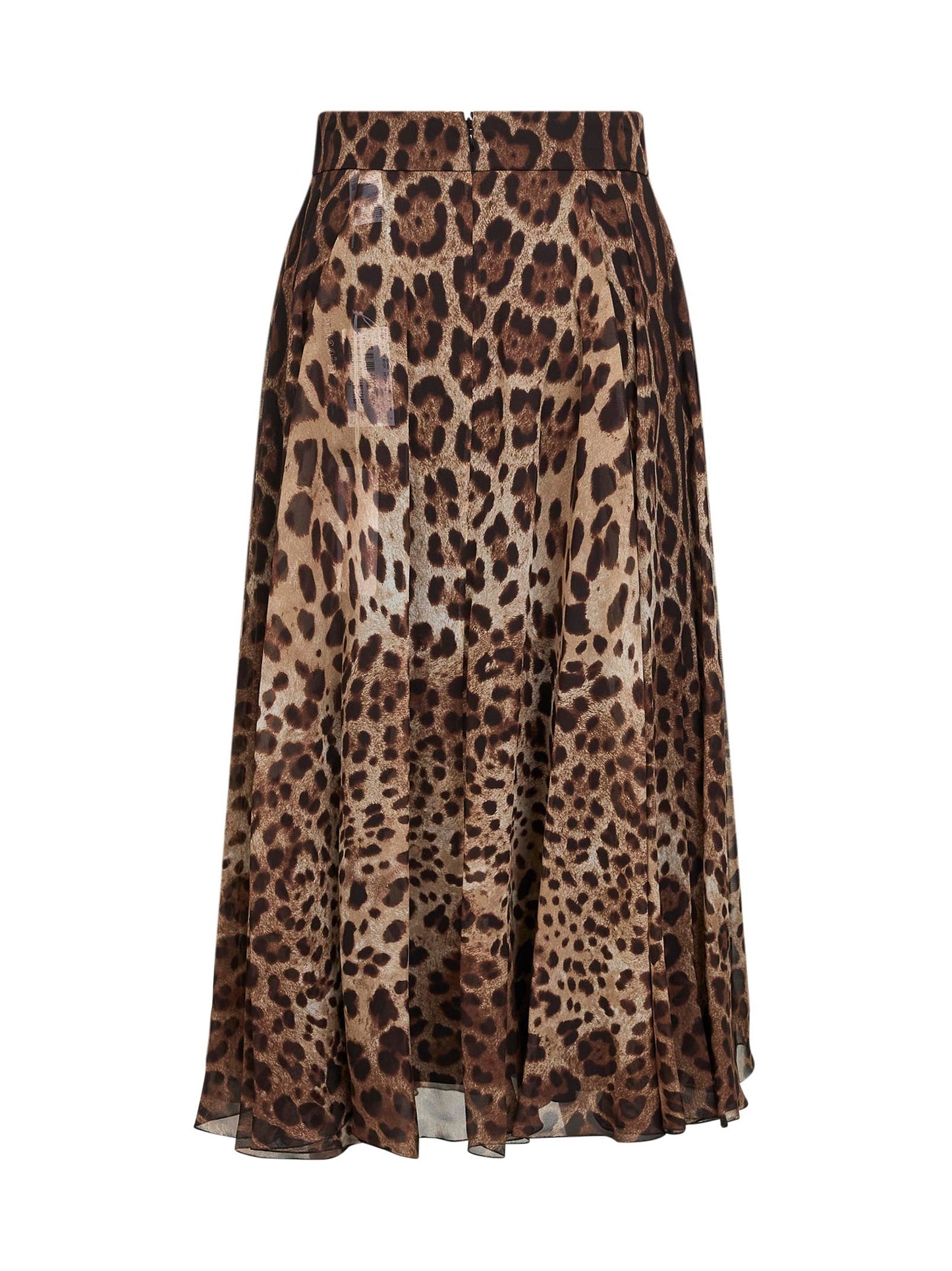 Dolce & Gabbana Women Leopard Print Chiffon Full Skirt DOLCE & GABBANA