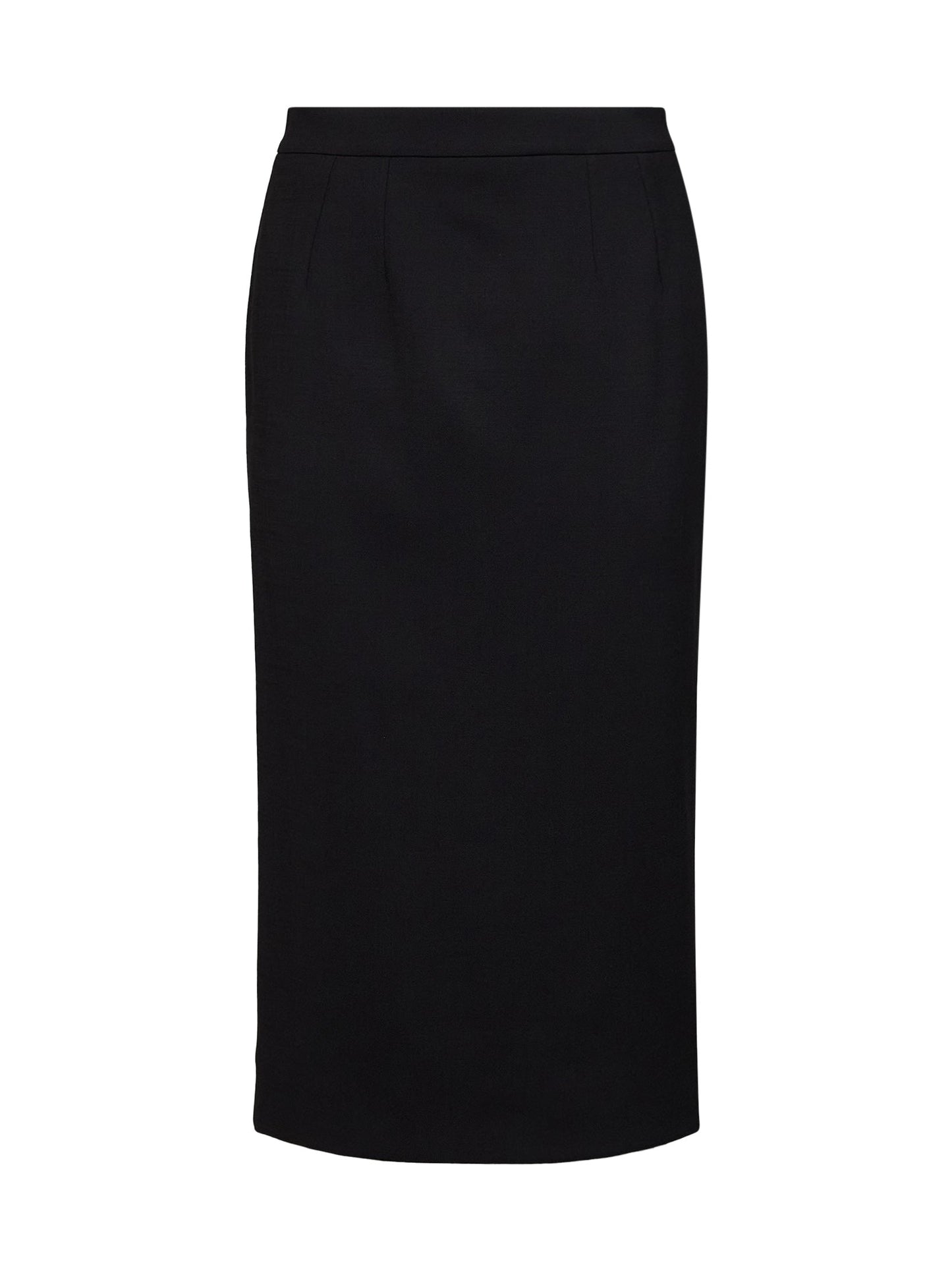Dolce & Gabbana Women Black Stretch Wool Midi Pencil Skirt DOLCE & GABBANA