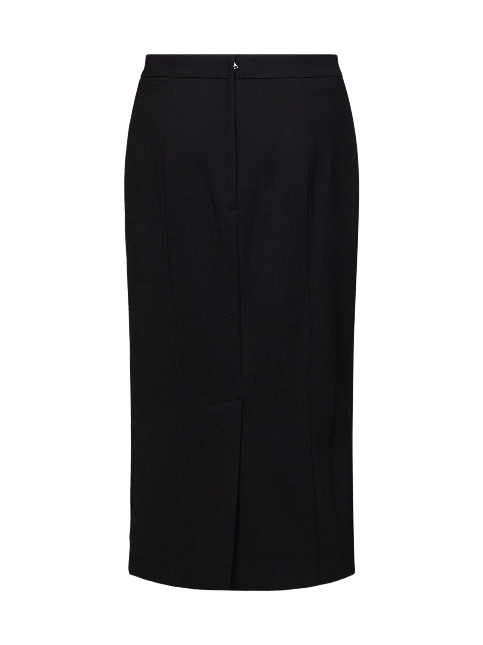 Dolce & Gabbana Women Black Stretch Wool Midi Pencil Skirt DOLCE & GABBANA