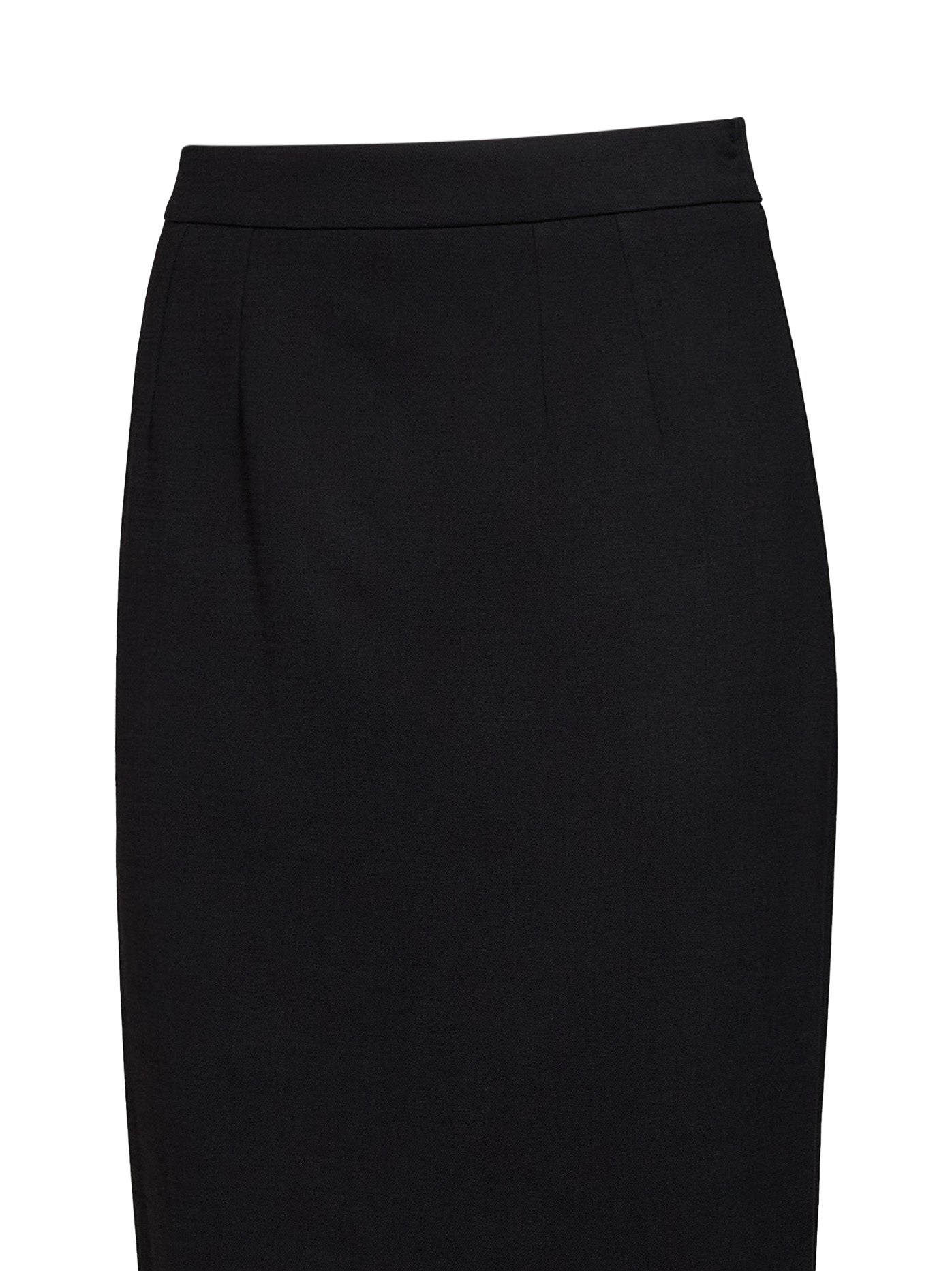 Dolce & Gabbana Women Black Stretch Wool Midi Pencil Skirt DOLCE & GABBANA
