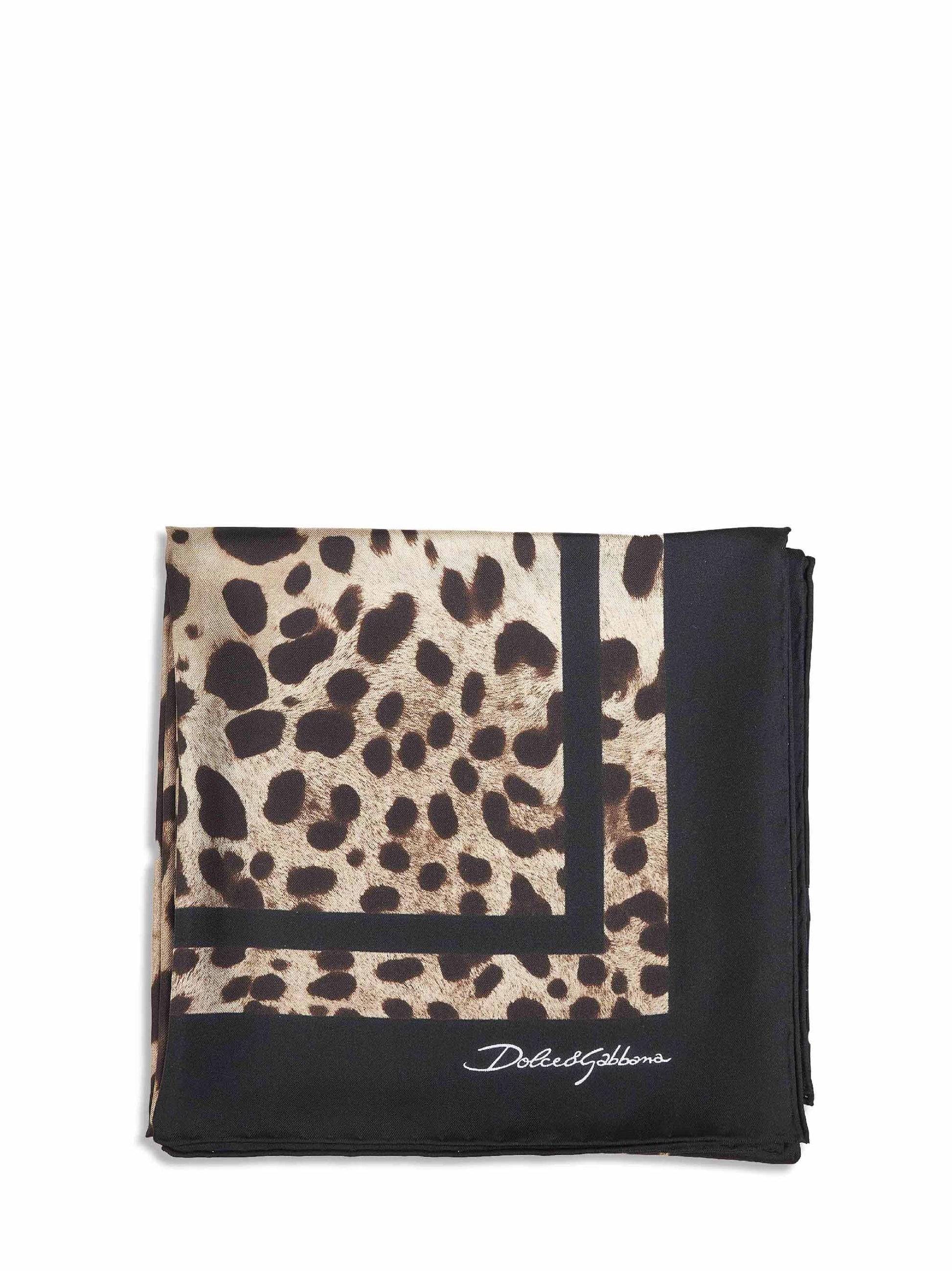 Dolce & Gabbana Women Leopard Print Silk Twill Scarf DOLCE & GABBANA