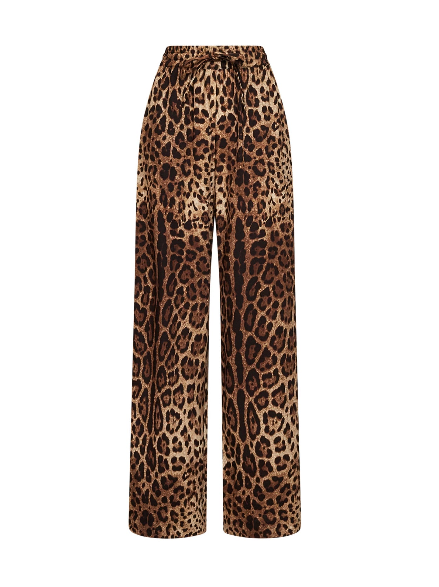 Dolce & Gabbana Women Leo-Print Stretch Silk Wide-Leg Trousers DOLCE & GABBANA