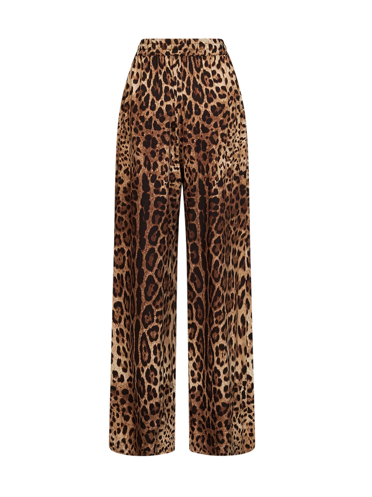 Dolce & Gabbana Women Leo-Print Stretch Silk Wide-Leg Trousers DOLCE & GABBANA