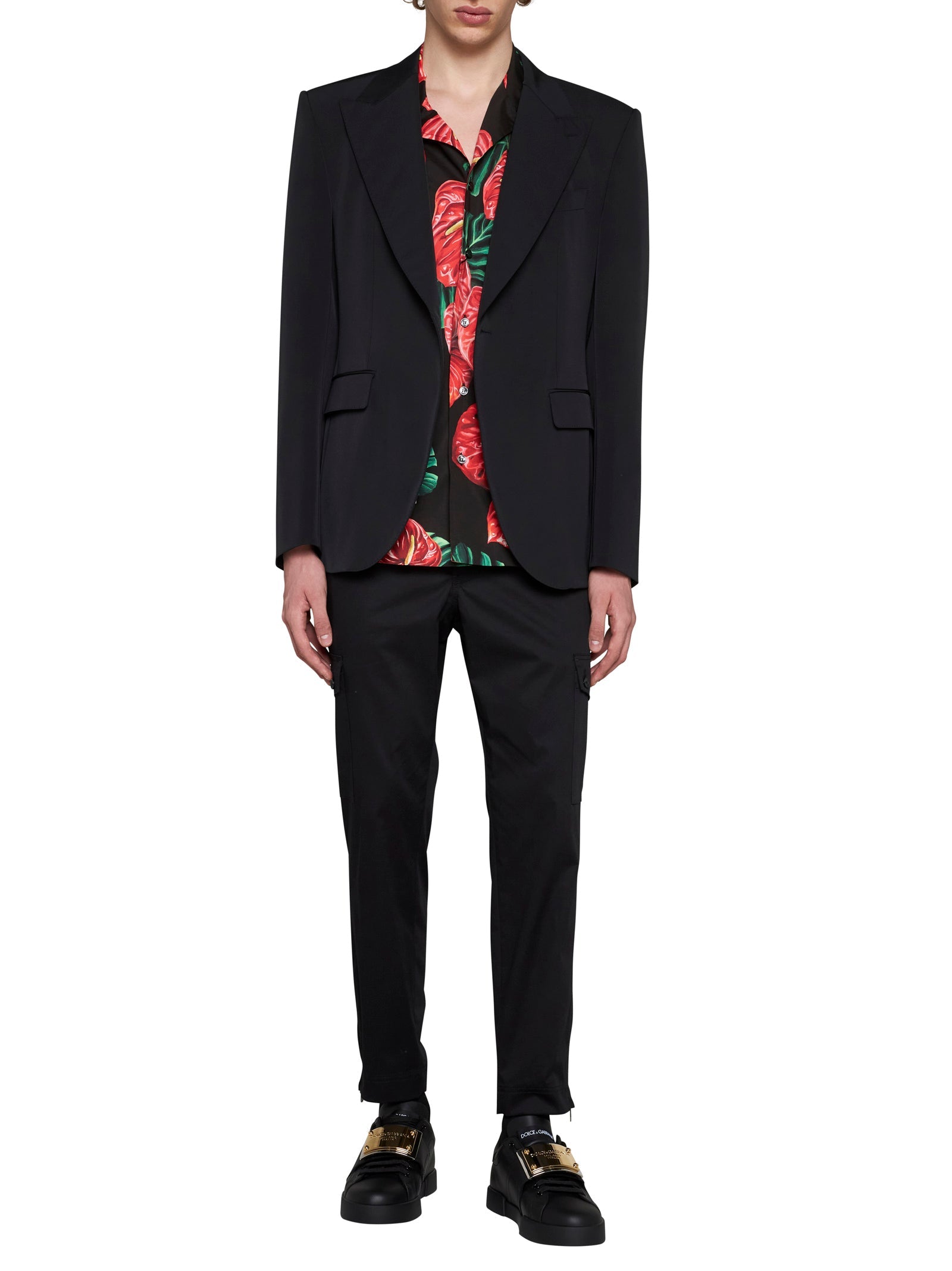 Dolce & Gabbana Men Black Technical Fabric Sicilia Single-Breasted Blazer DOLCE & GABBANA