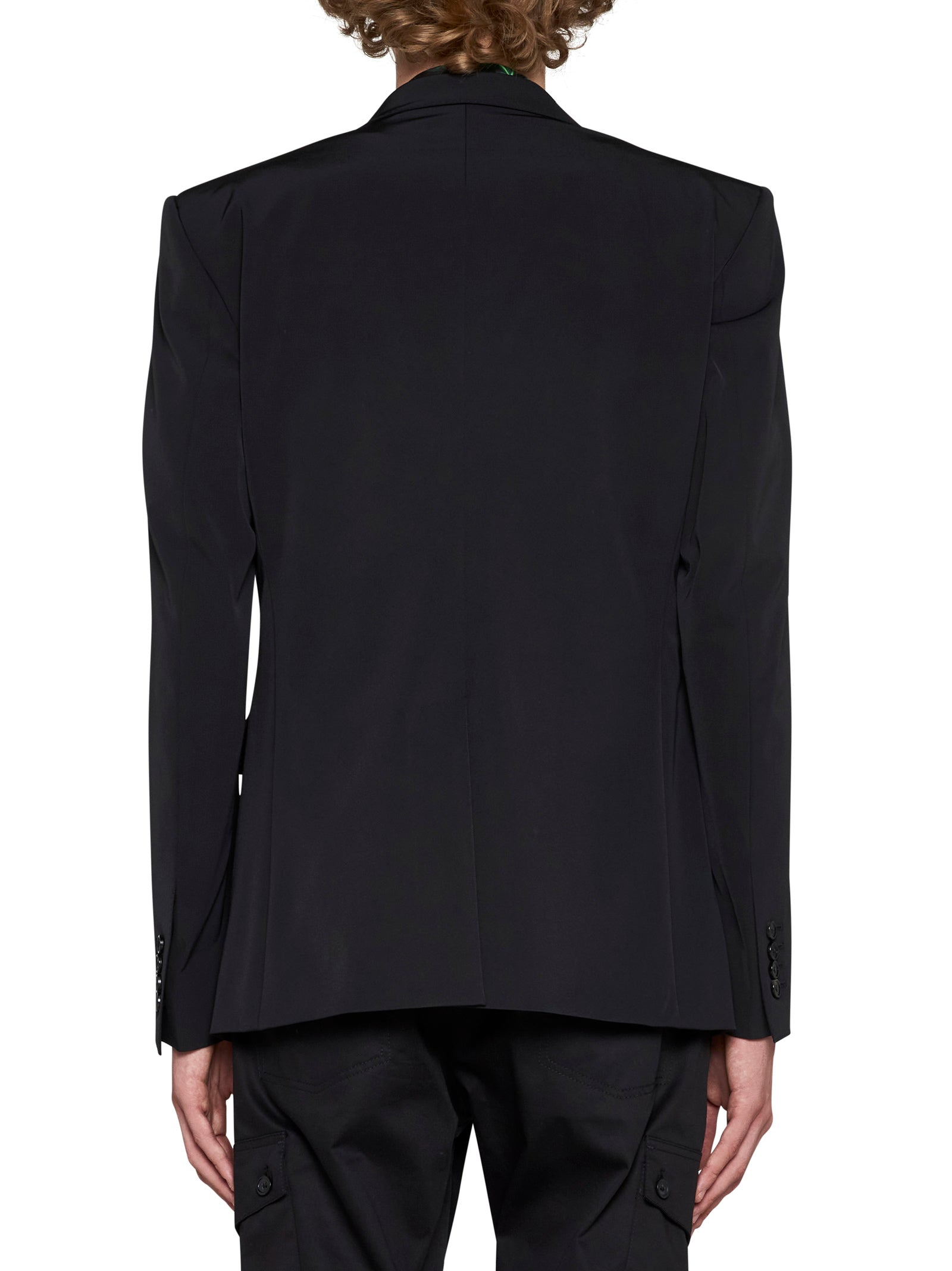 Dolce & Gabbana Men Black Technical Fabric Sicilia Single-Breasted Blazer DOLCE & GABBANA