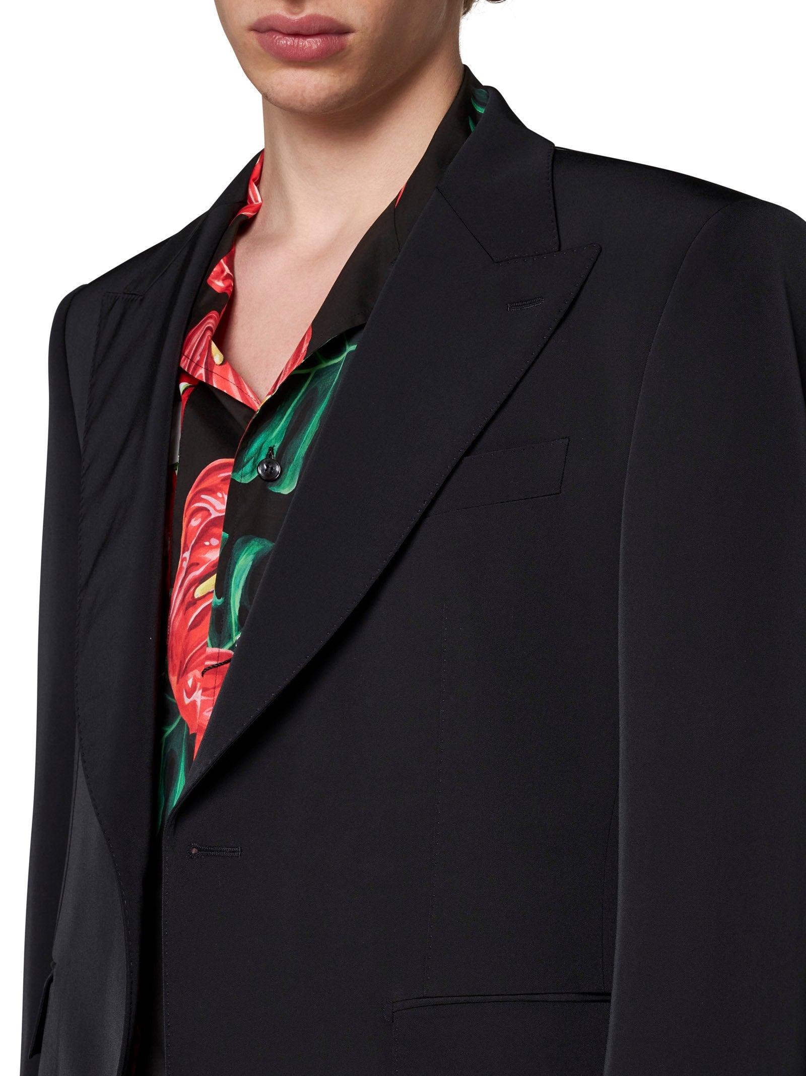 Dolce & Gabbana Men Black Technical Fabric Sicilia Single-Breasted Blazer DOLCE & GABBANA