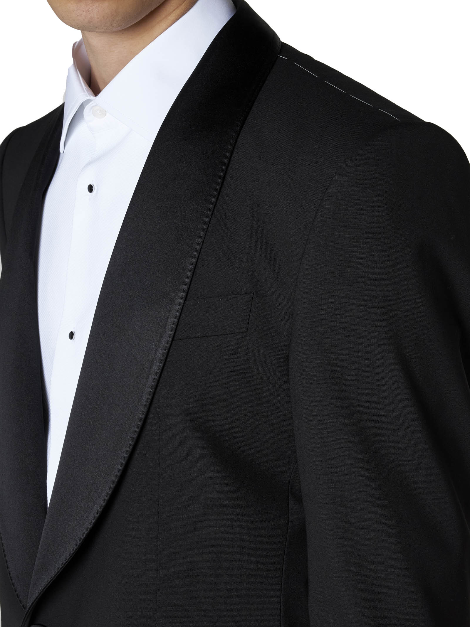 Dolce & Gabbana Men Black Stretch Wool Sicilia Tuxedo Blazer DOLCE & GABBANA