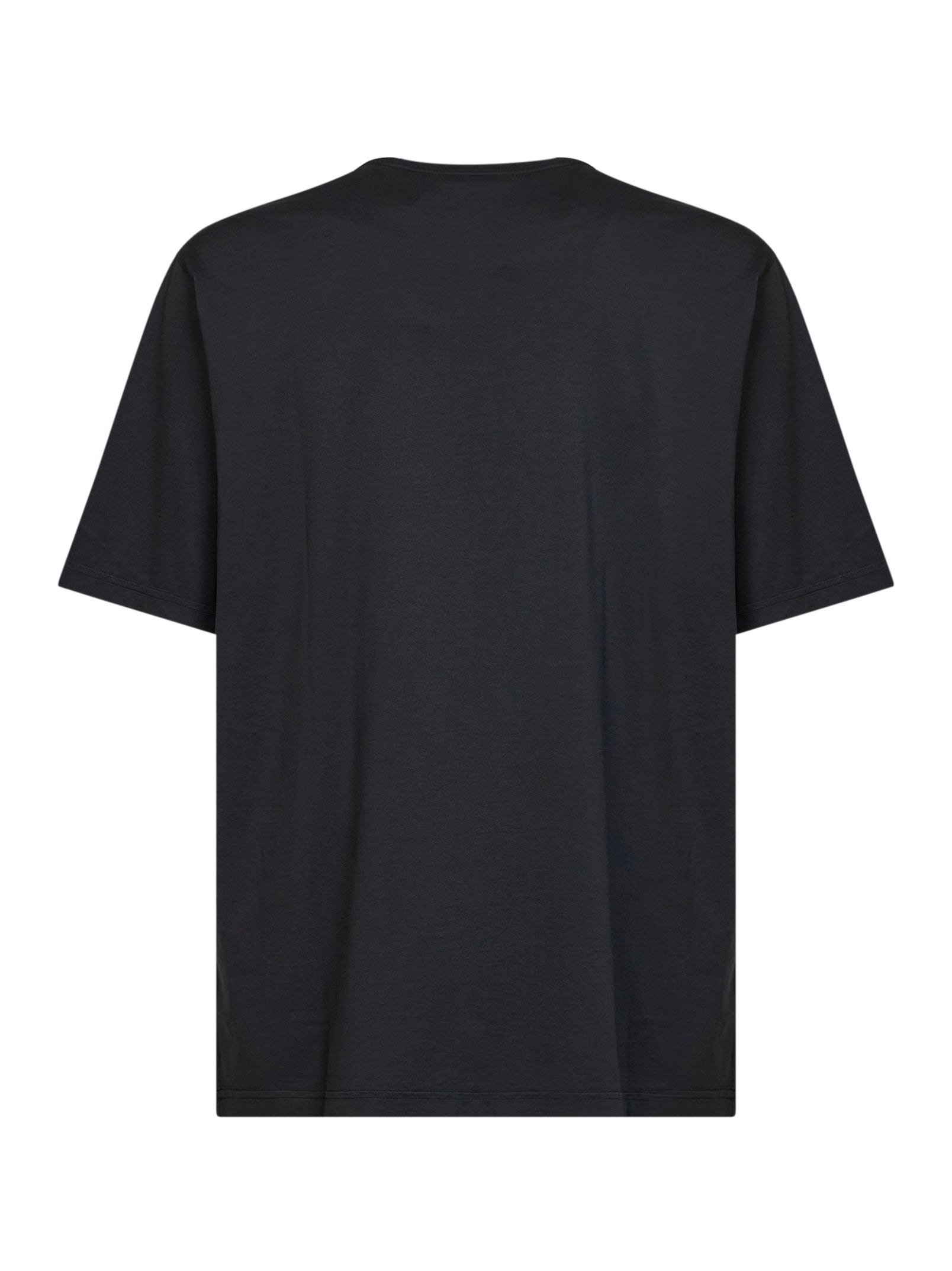 Dolce & Gabbana Men Black Cotton Logo-Printed T-Shirt DOLCE & GABBANA