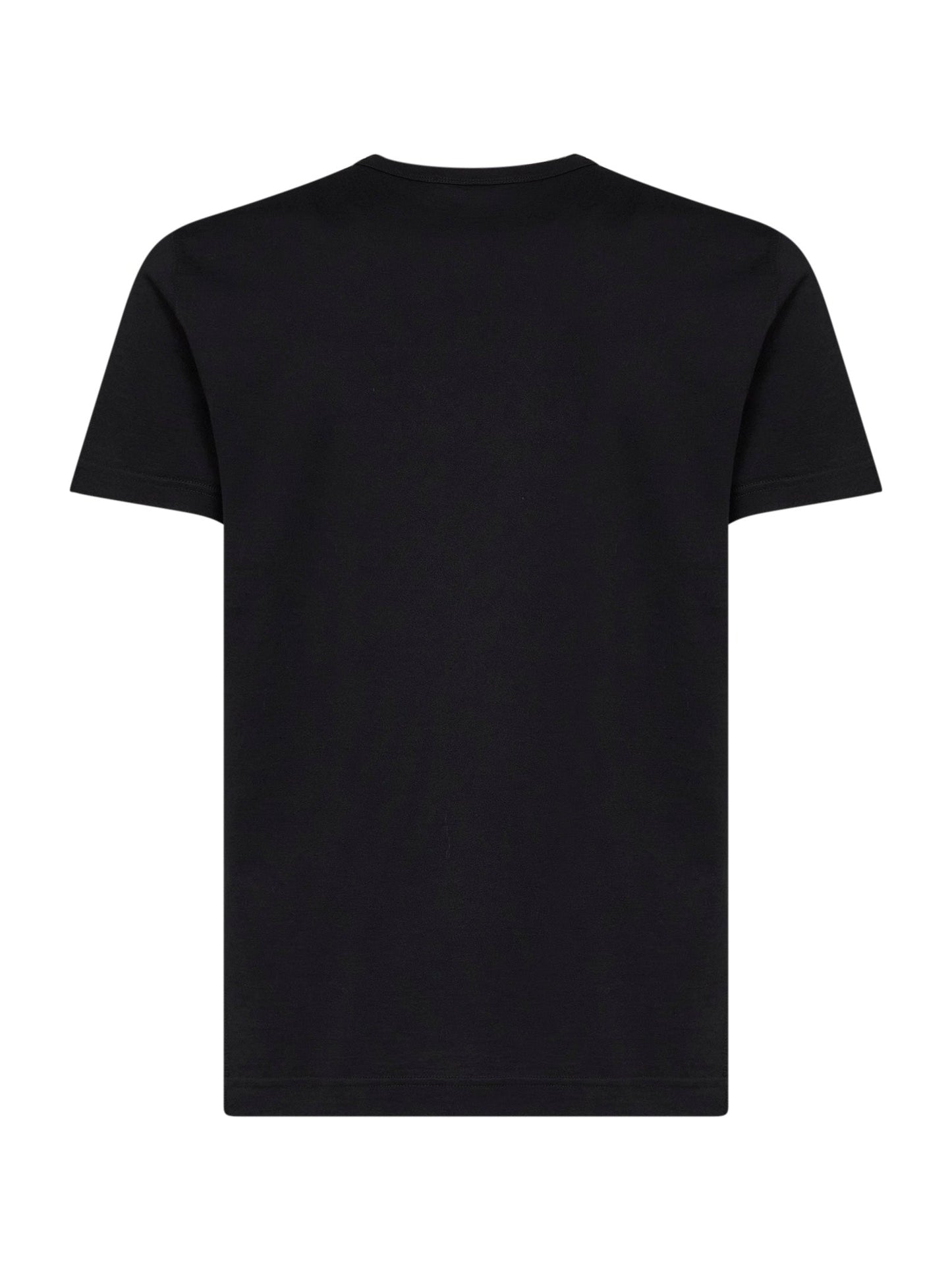 Dolce & Gabbana Men Black Cotton Jersey Embroidered T-Shirt DOLCE & GABBANA