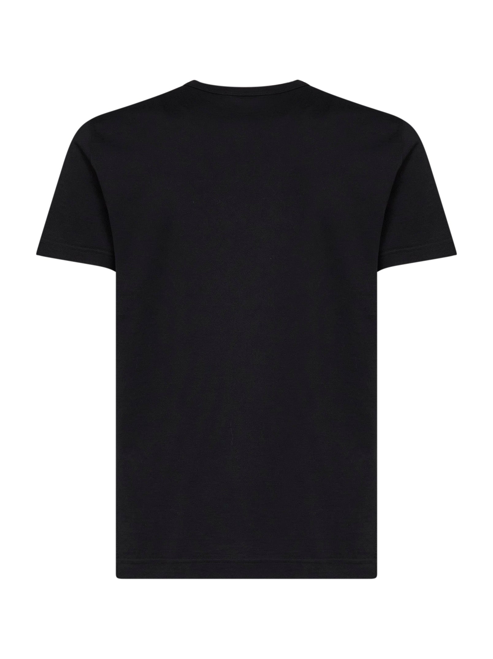 Dolce & Gabbana Men Black Cotton Jersey Embroidered T-Shirt DOLCE & GABBANA