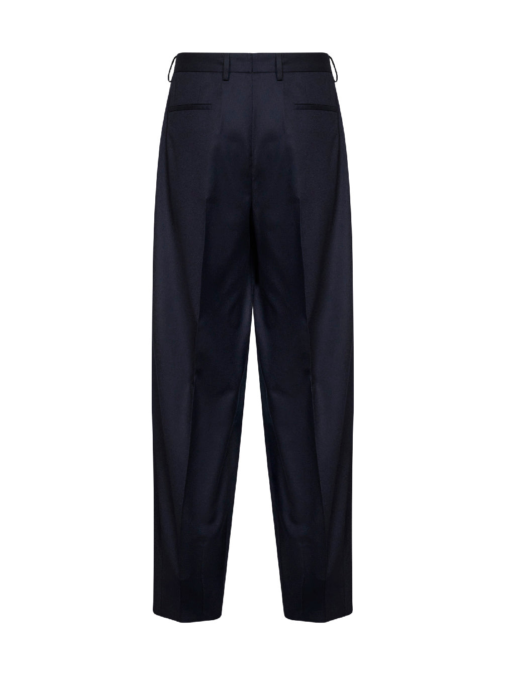Dolce & Gabbana Men Dark Blue Stretch Flannel Tailored Trousers DOLCE & GABBANA