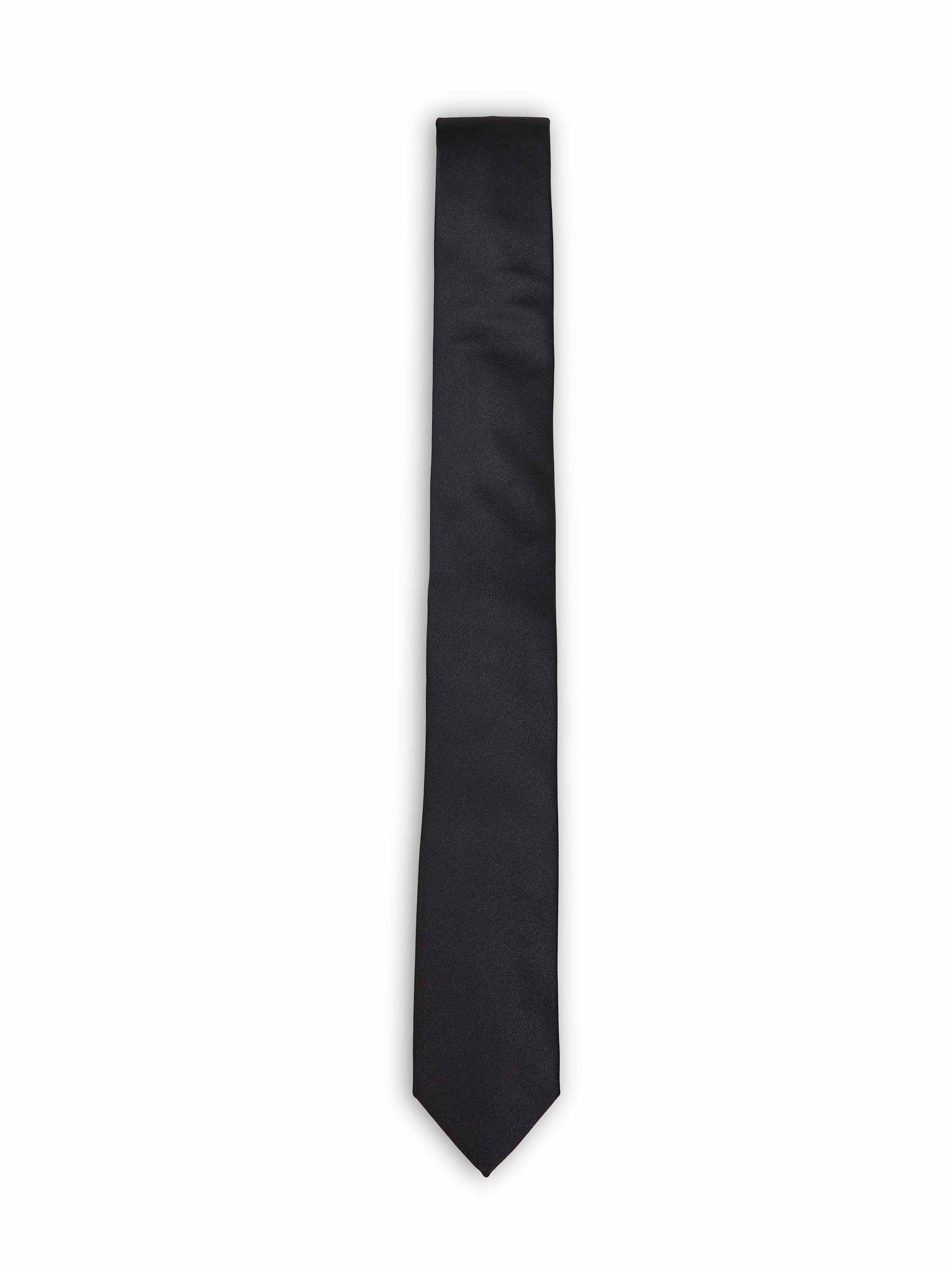 Dolce & Gabbana Men Black Silk Satin Martini Tie DOLCE & GABBANA