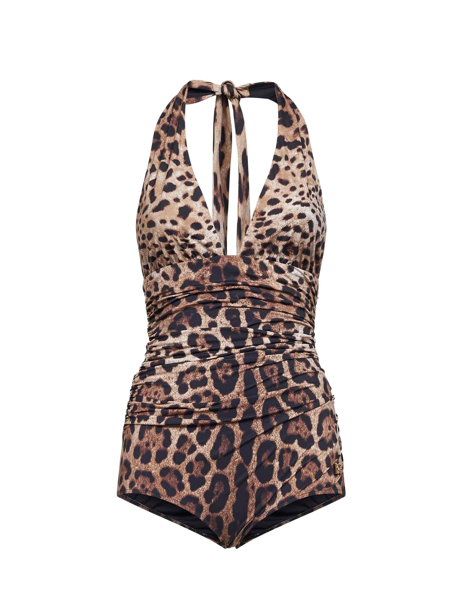 Dolce & Gabbana Women Leopard Printed Sensitive Fabric One-Piece Swimsuit DOLCE & GABBANA