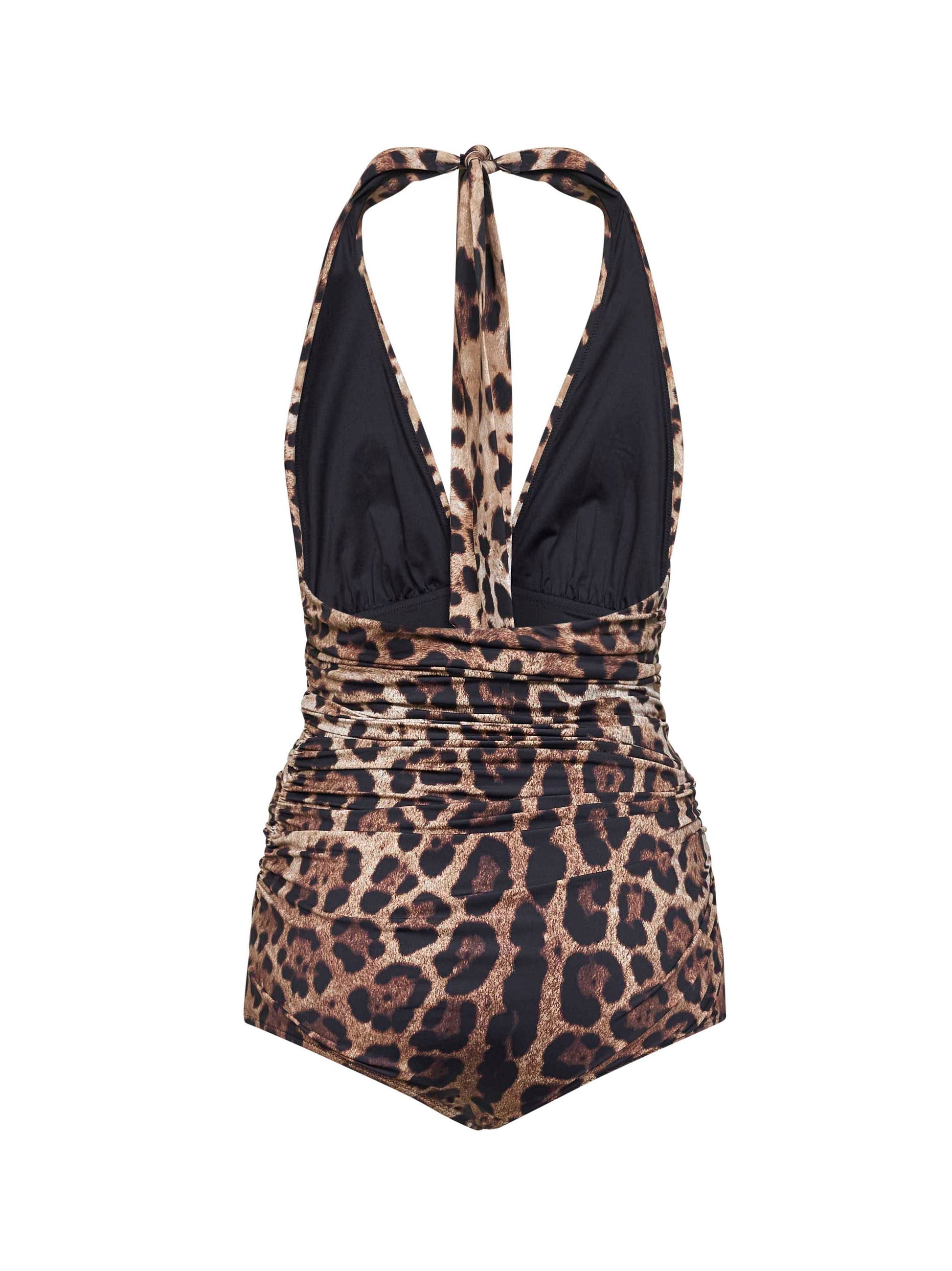 Dolce & Gabbana Women Leopard Printed Sensitive Fabric One-Piece Swimsuit DOLCE & GABBANA