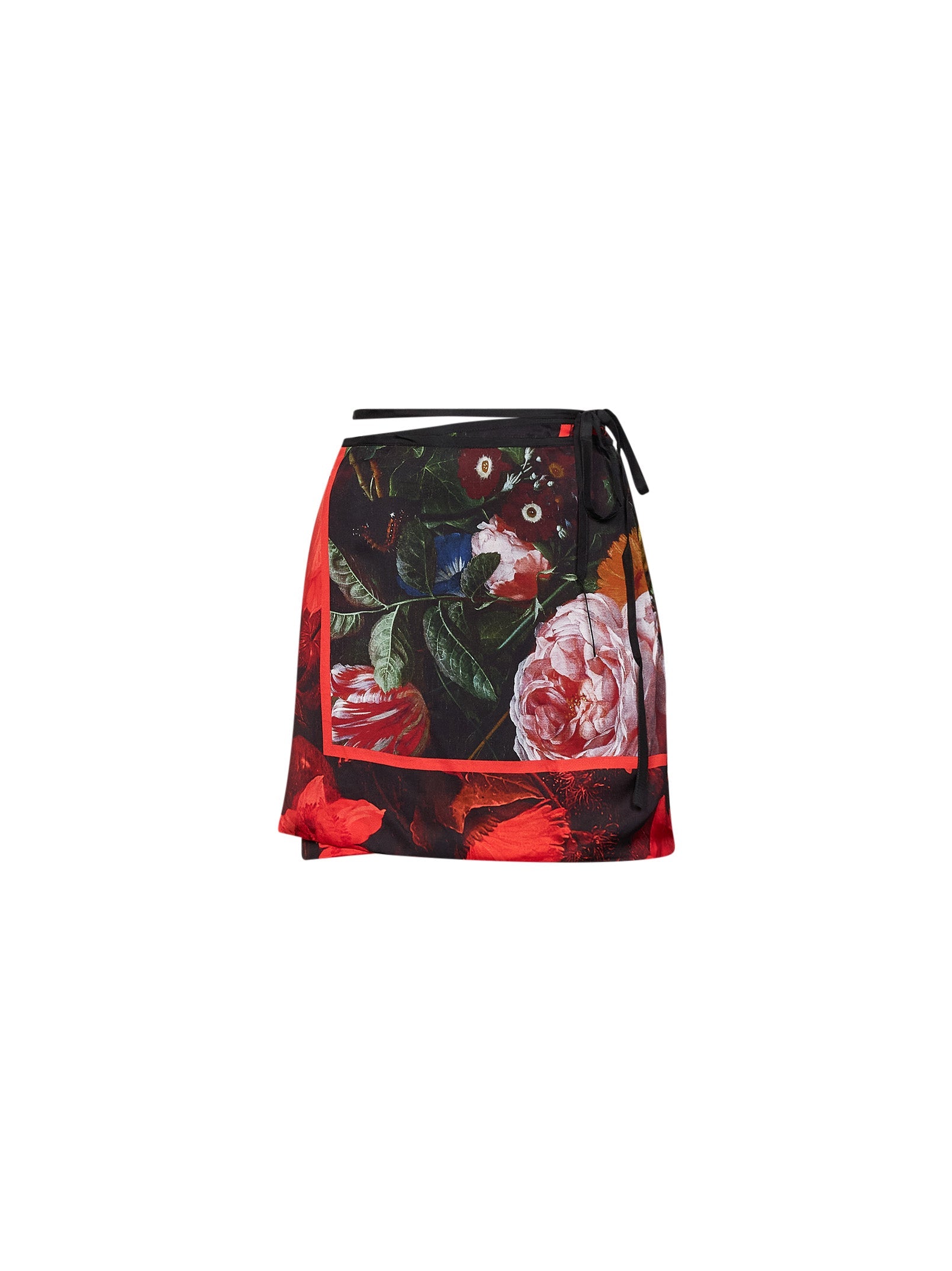 Dries Van Noten Women Flemish Painting-Print Viscose Wrap Mini Skirt DRIES VAN NOTEN