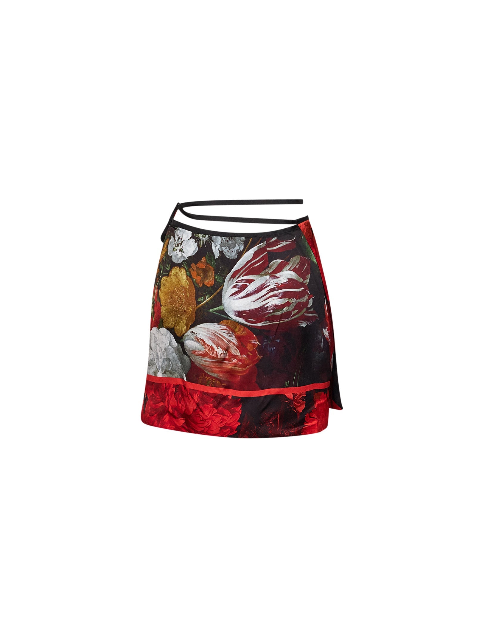 Dries Van Noten Women Flemish Painting-Print Viscose Wrap Mini Skirt DRIES VAN NOTEN