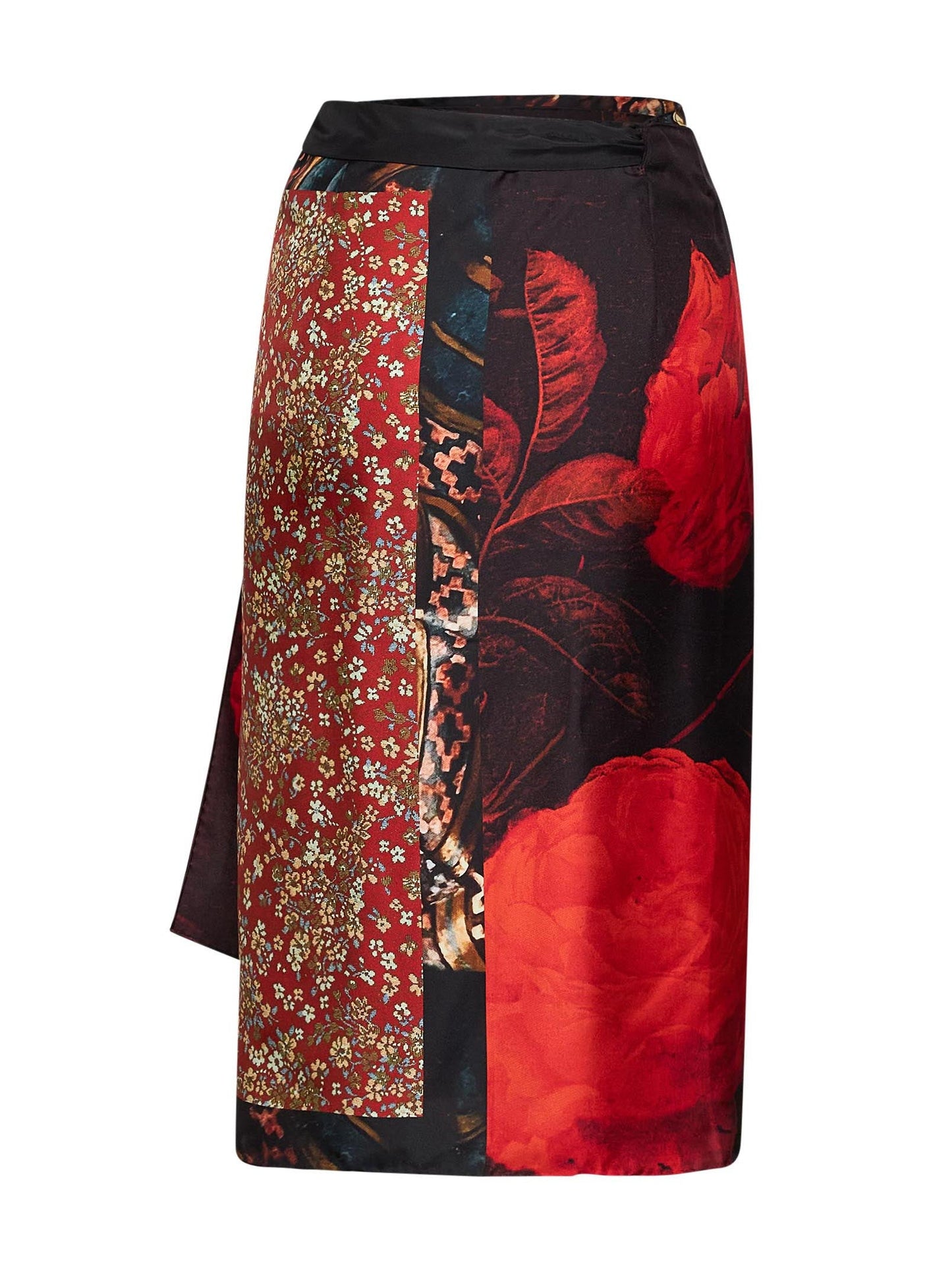 Dries Van Noten Women Flemish Painting-Print Silk Scarfy Scarf-Style Midi Skirt DRIES VAN NOTEN