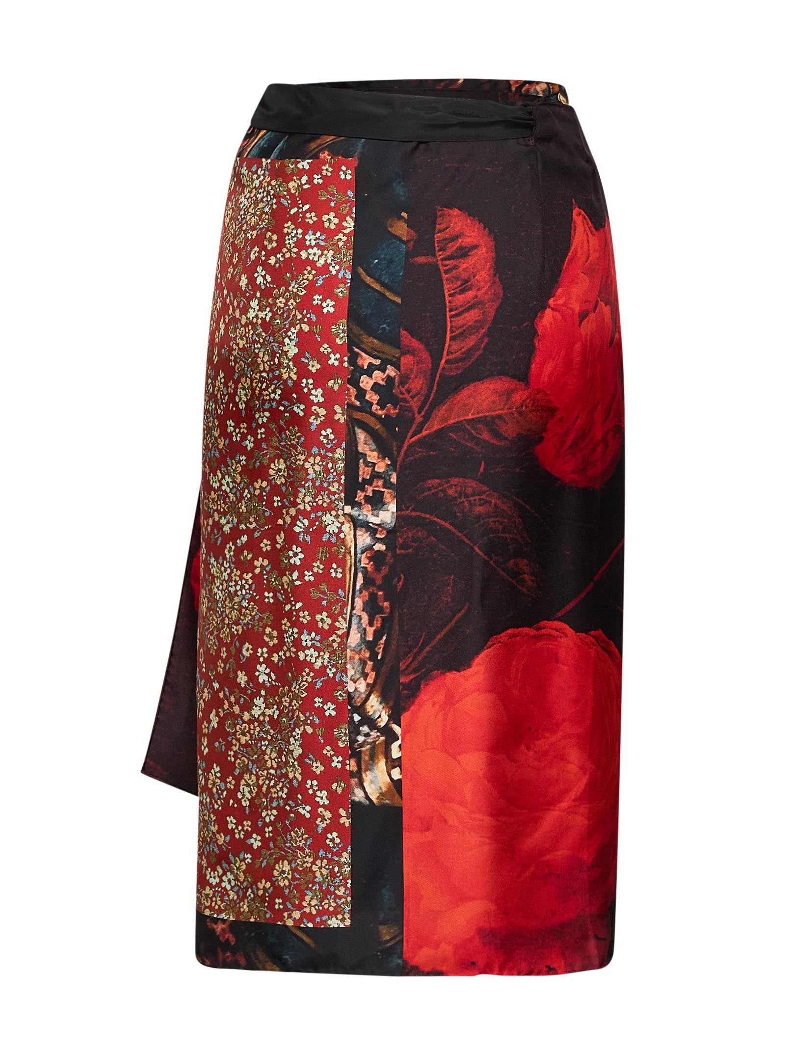 Dries Van Noten Women Flemish Painting-Print Silk Scarfy Scarf-Style Midi Skirt DRIES VAN NOTEN