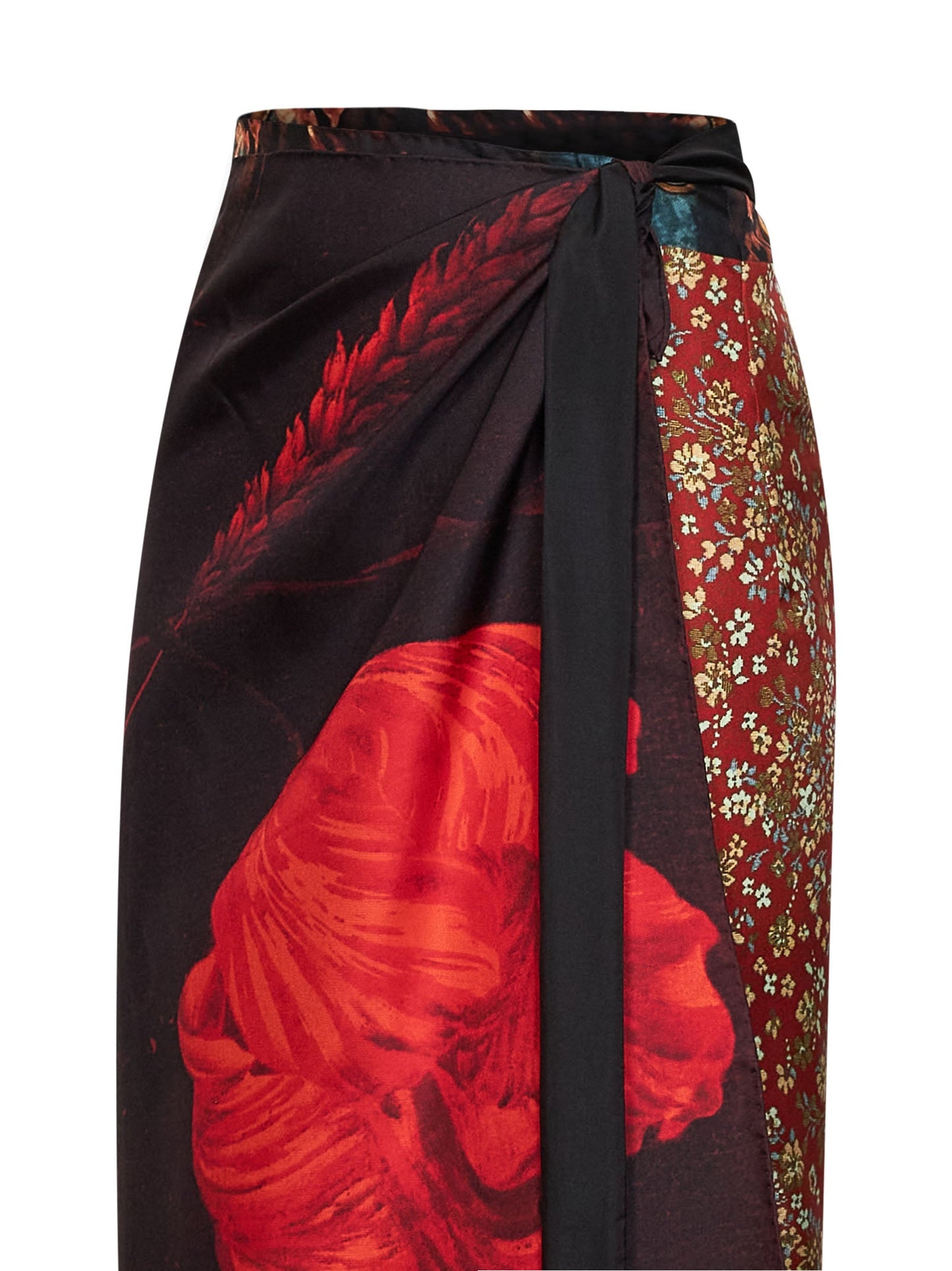 Dries Van Noten Women Flemish Painting-Print Silk Scarfy Scarf-Style Midi Skirt DRIES VAN NOTEN