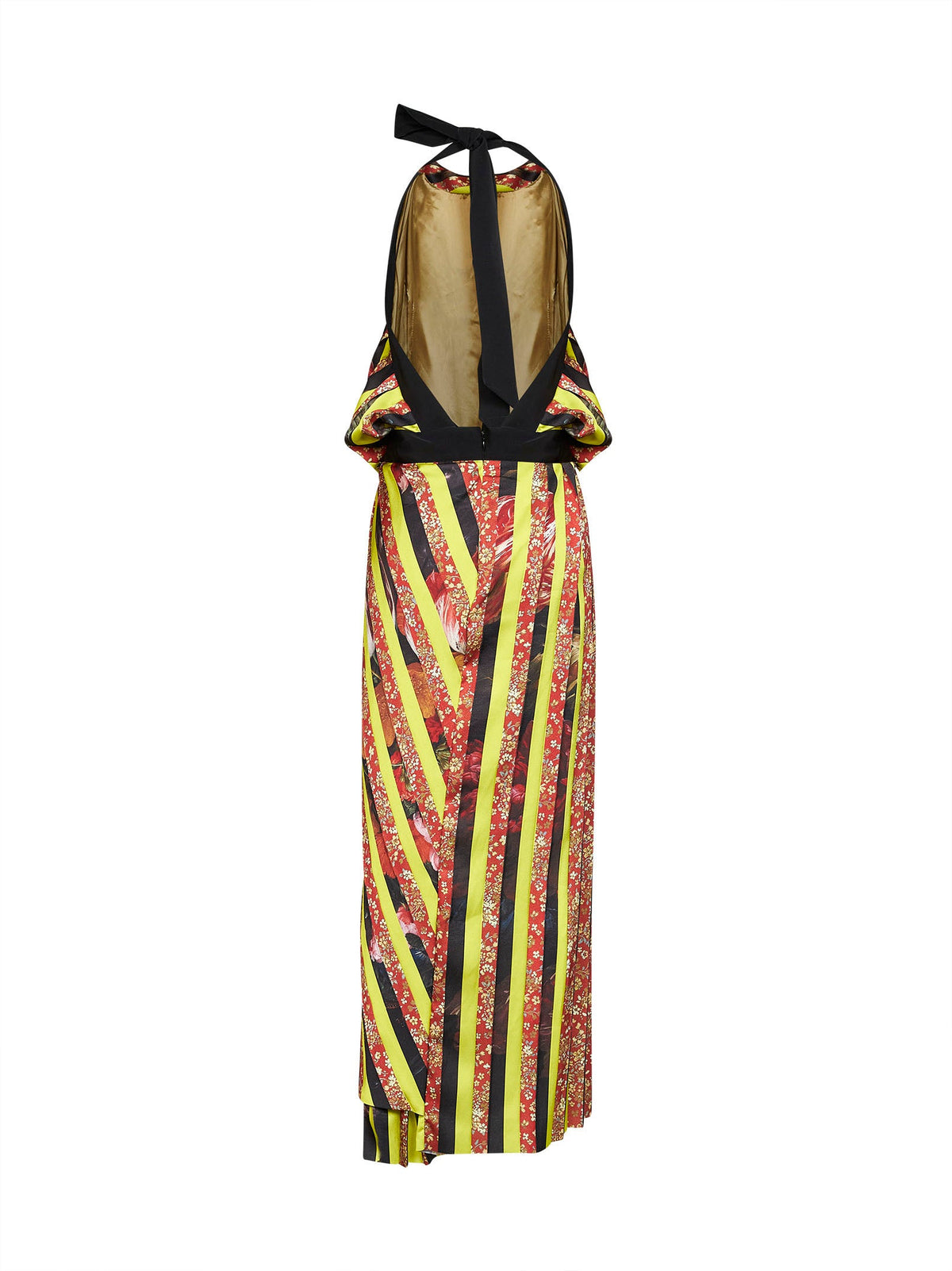 Dries Van Noten Women Multicolor Printed Satin Darnot Asymmetric Long Dress DRIES VAN NOTEN