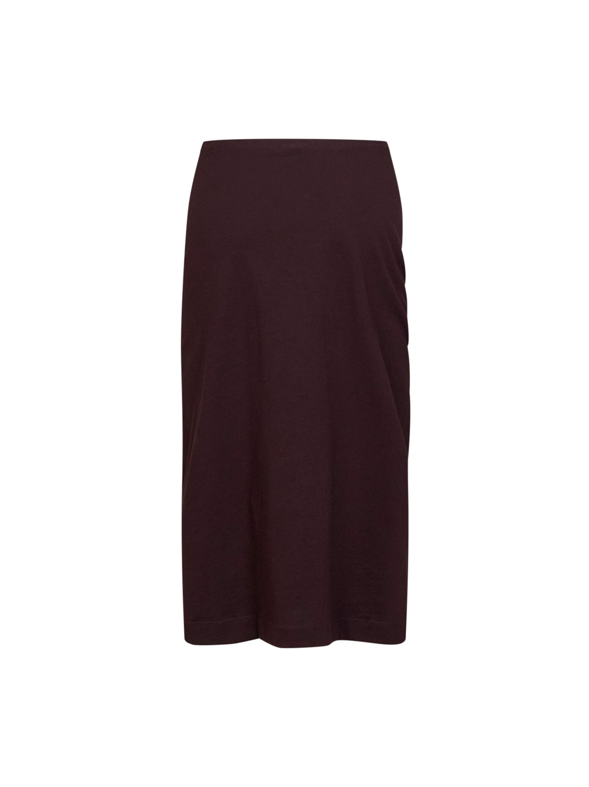 Dries Van Noten Women Burgundy Cotton Jersey Hemellana Twisted Midi Skirt DRIES VAN NOTEN