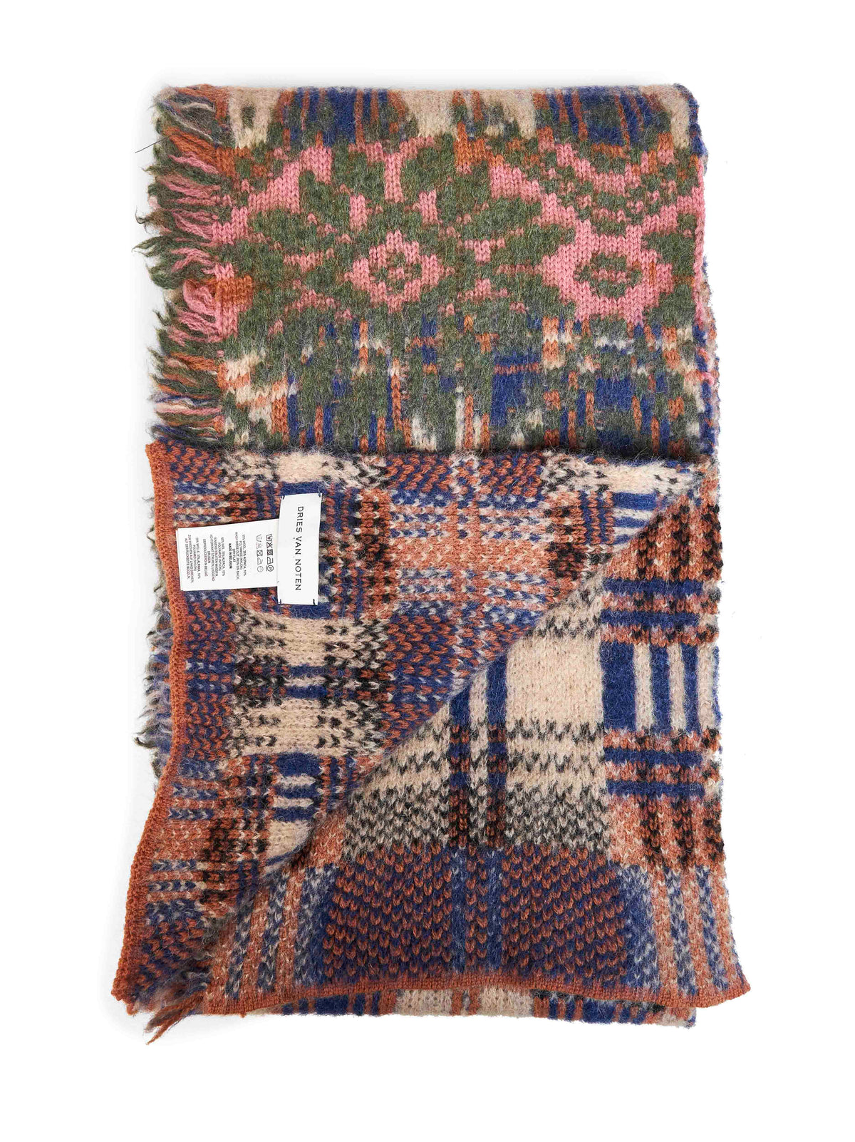 Dries Van Noten Women Multicolor Patchwork Wool And Alpaca Blend Scarf DRIES VAN NOTEN