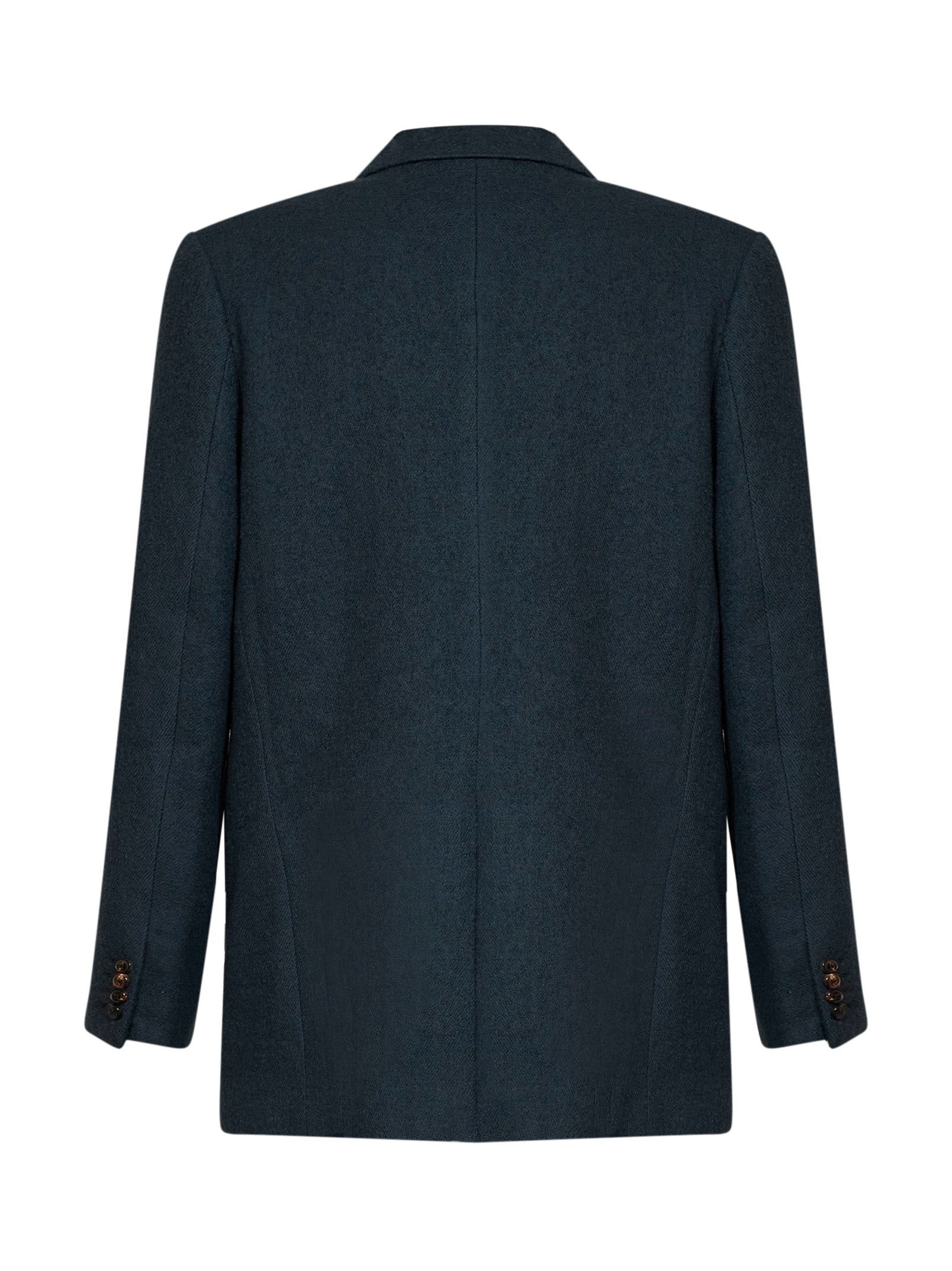 Dries Van Noten Men Bottle Green Wool Cloth Bosier Double-Breasted Jacket DRIES VAN NOTEN