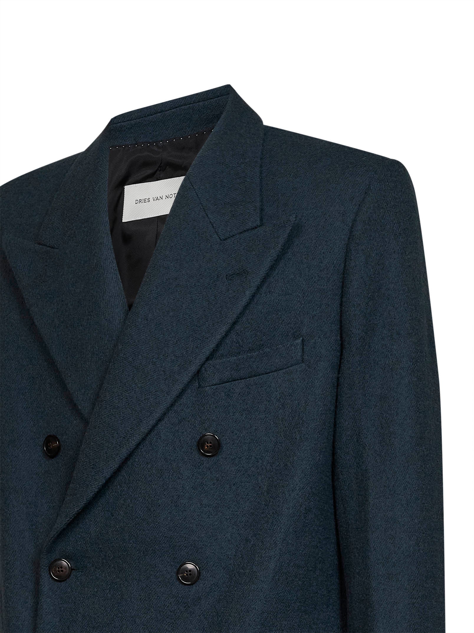 Dries Van Noten Men Bottle Green Wool Cloth Bosier Double-Breasted Jacket DRIES VAN NOTEN