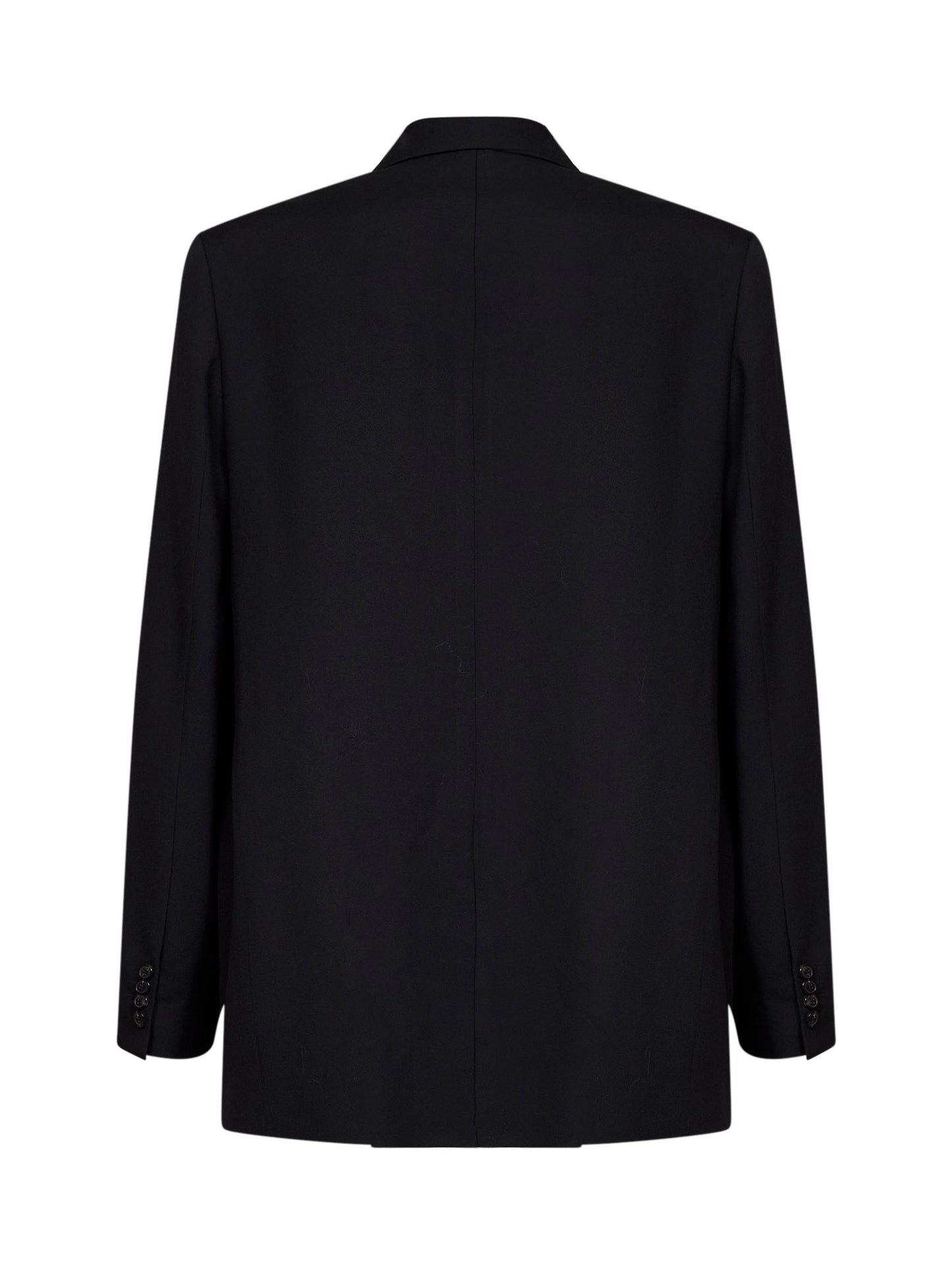 Dries Van Noten Men Black Wool Canvas Bosier Double-Breasted Jacket DRIES VAN NOTEN