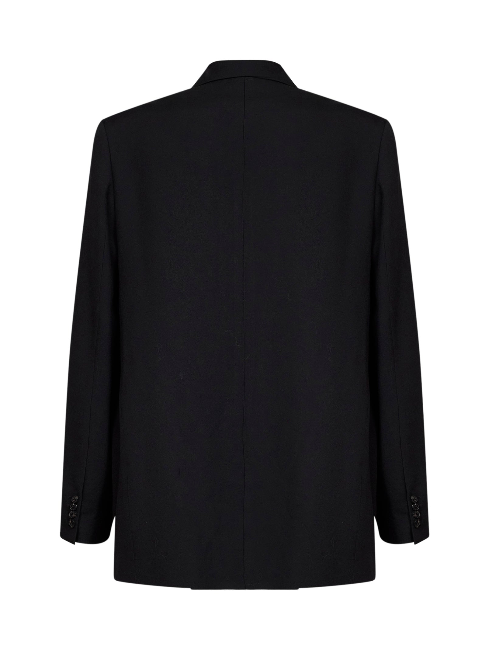 Dries Van Noten Men Black Wool Canvas Bosier Double-Breasted Jacket DRIES VAN NOTEN